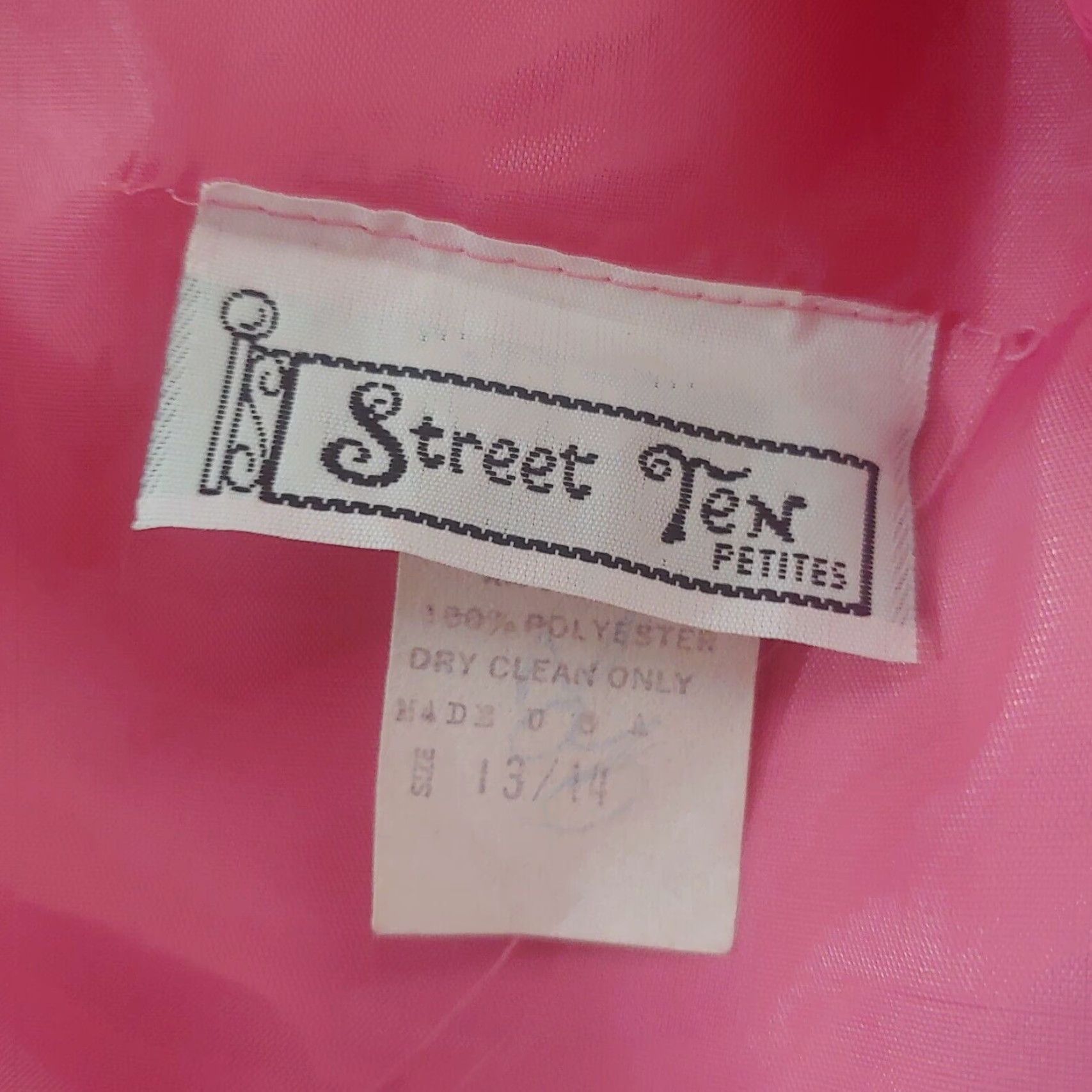 Vintage VINTAGE Street Ten Petites Blouse & Skirt Set Pink Embroidered Satin Floral 14P Womens Size XL / US 12-14 / IT 48-50 - 5 Thumbnail