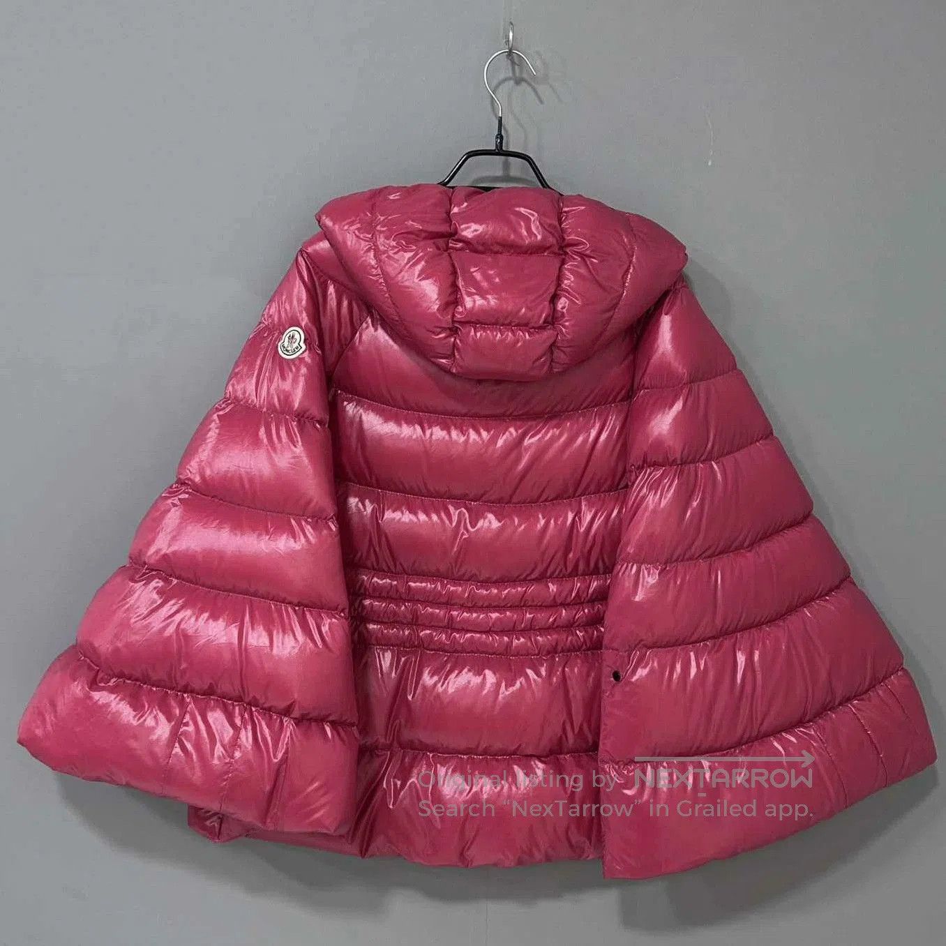 Moncler Moncler Pink Cape Logo Down Jacket. Size L / US 10 / IT 46 - 3 Thumbnail