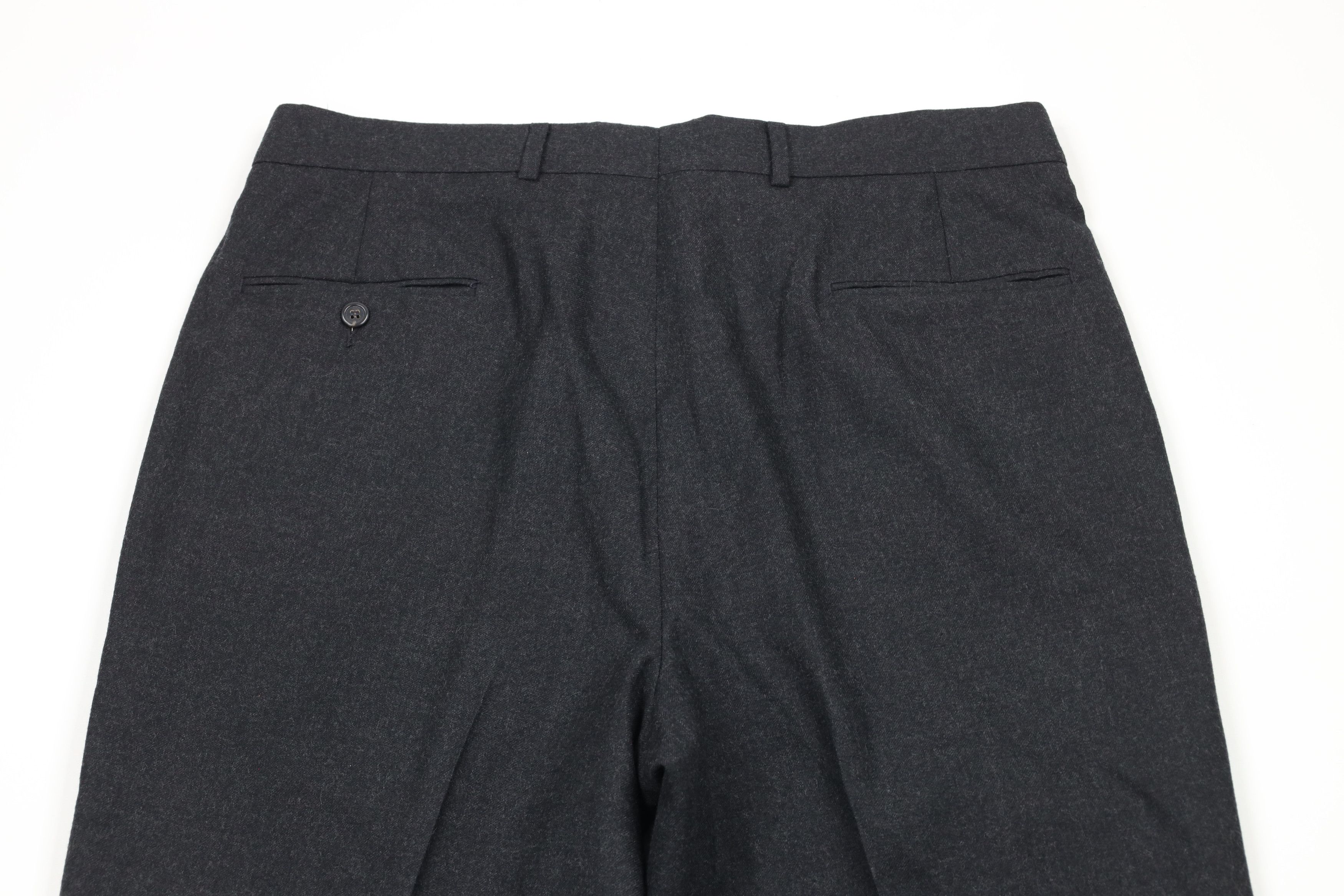 Vintage Vintage 90s Streetwear Wool Wide Leg Pants Charcoal Gray Size US 36 / EU 52 - 8 Thumbnail
