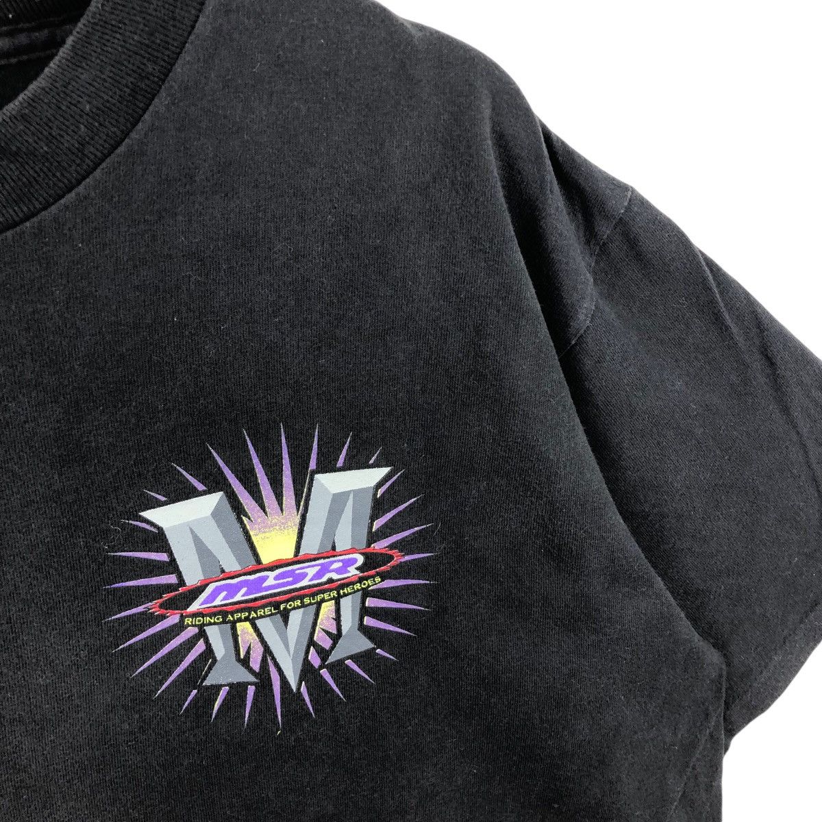 Vintage Vintage 90s MSR Racing Tee Shirt Big Logo Motosports Size US XL / EU 56 / 4 - 3 Thumbnail