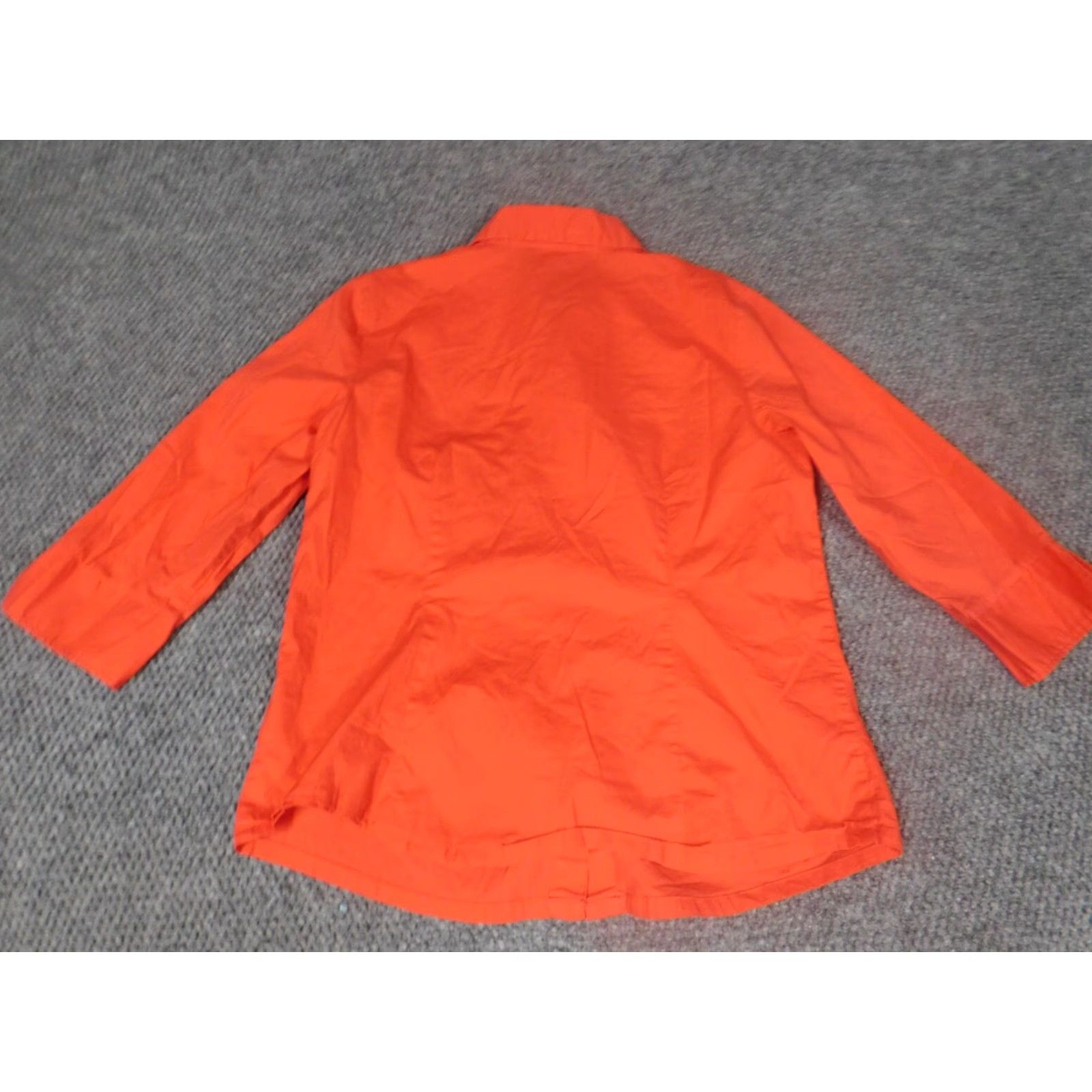 Faded Glory Faded Glory Womens Blouse Shirt M Red Crew Neck Long Sleeve Stretch Basic Casual Size M / US 6-8 / IT 42-44 - 7 Thumbnail