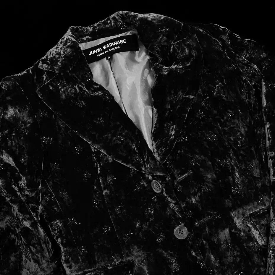 junya watanabe Black gray velvet suit jacket