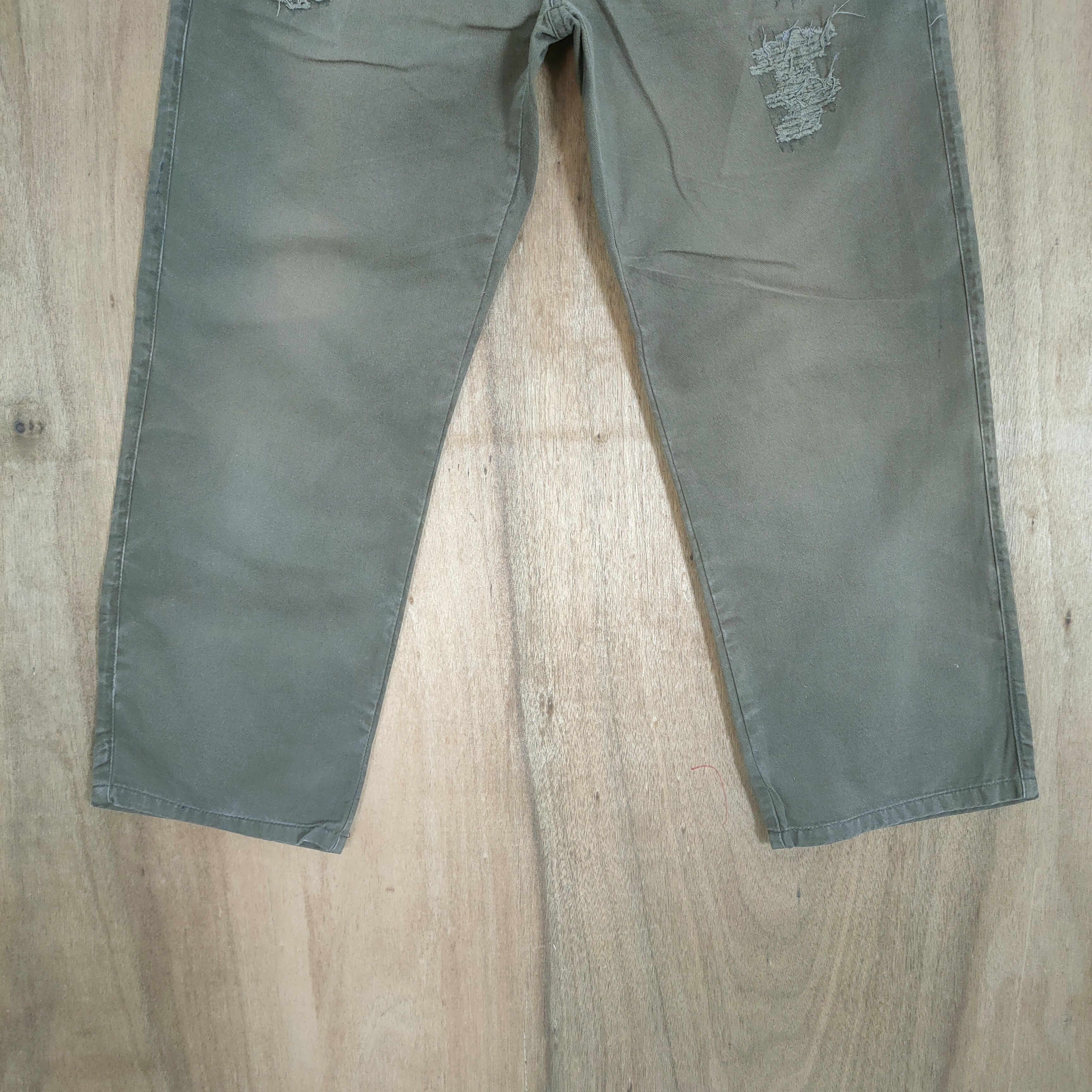 In The Attic IN THE ATTIC OLIVE GREEN PATCHWORK PANTS Size US 30 / EU 46 - 4 Thumbnail
