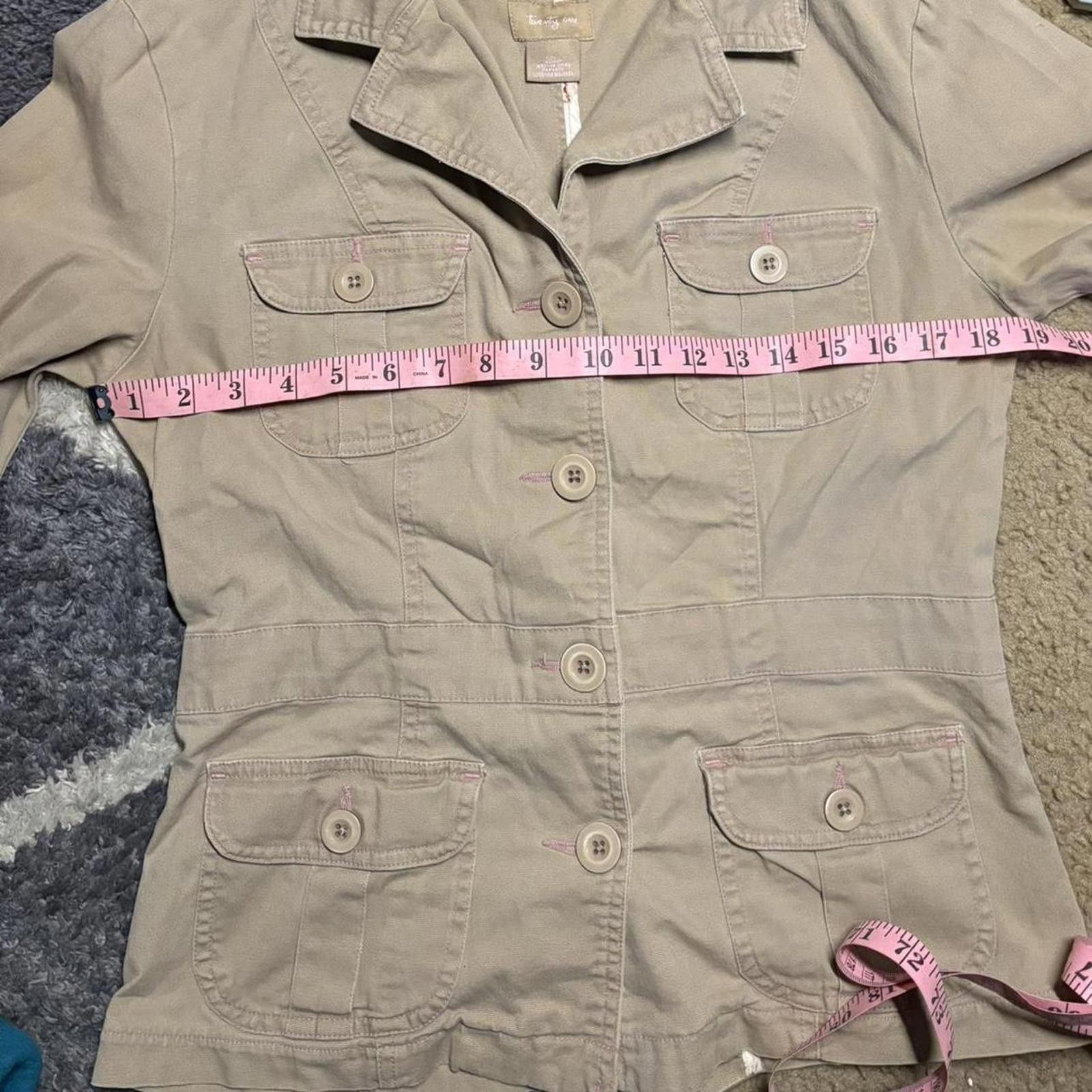 Forever 21 Vintage f21 Tan button-up jacket Size L / US 10 / IT 46 - 3 Thumbnail
