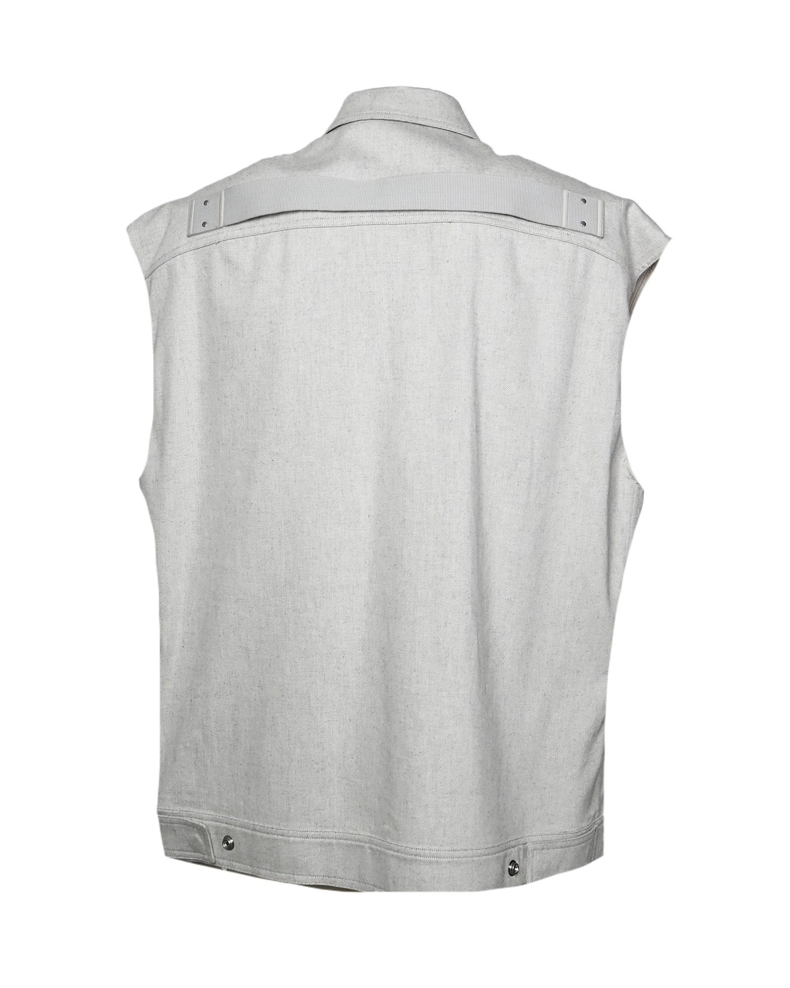 Rick Owens o1mle0226 Sleeveless Jumbo Outershirt In Gray Size US L / EU 52-54 / 3 - 2 Thumbnail