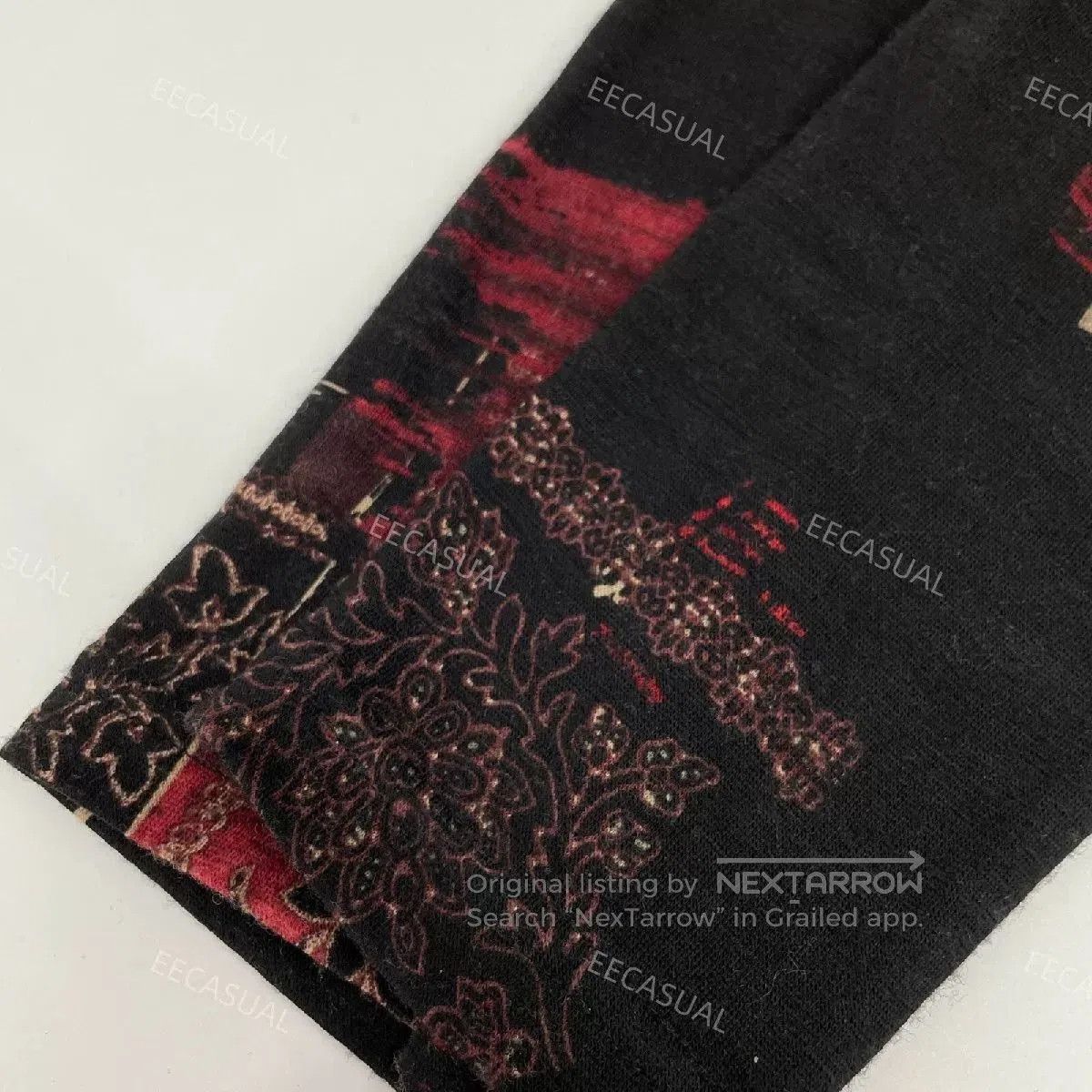 Y's Yohji Yamamoto Red Black Wool Top. Size M / US 6-8 / IT 42-44 - 6 Thumbnail