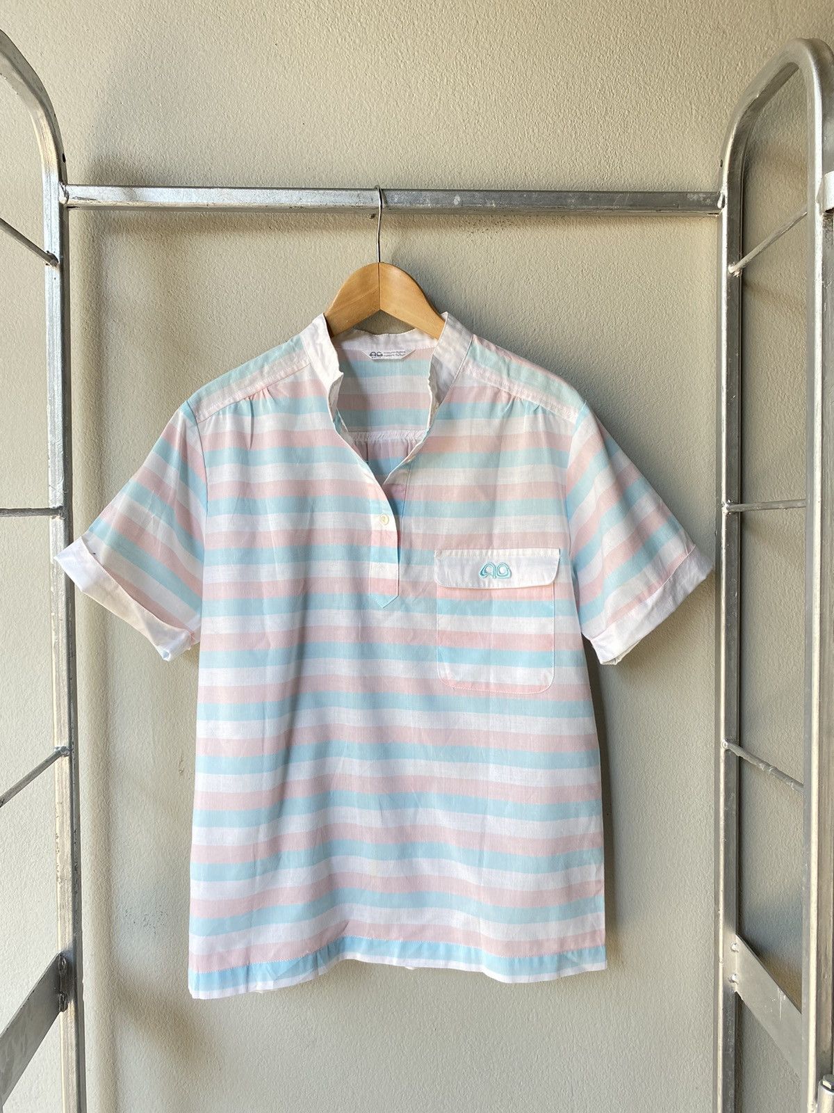 Courreges pastel stripes shirt
