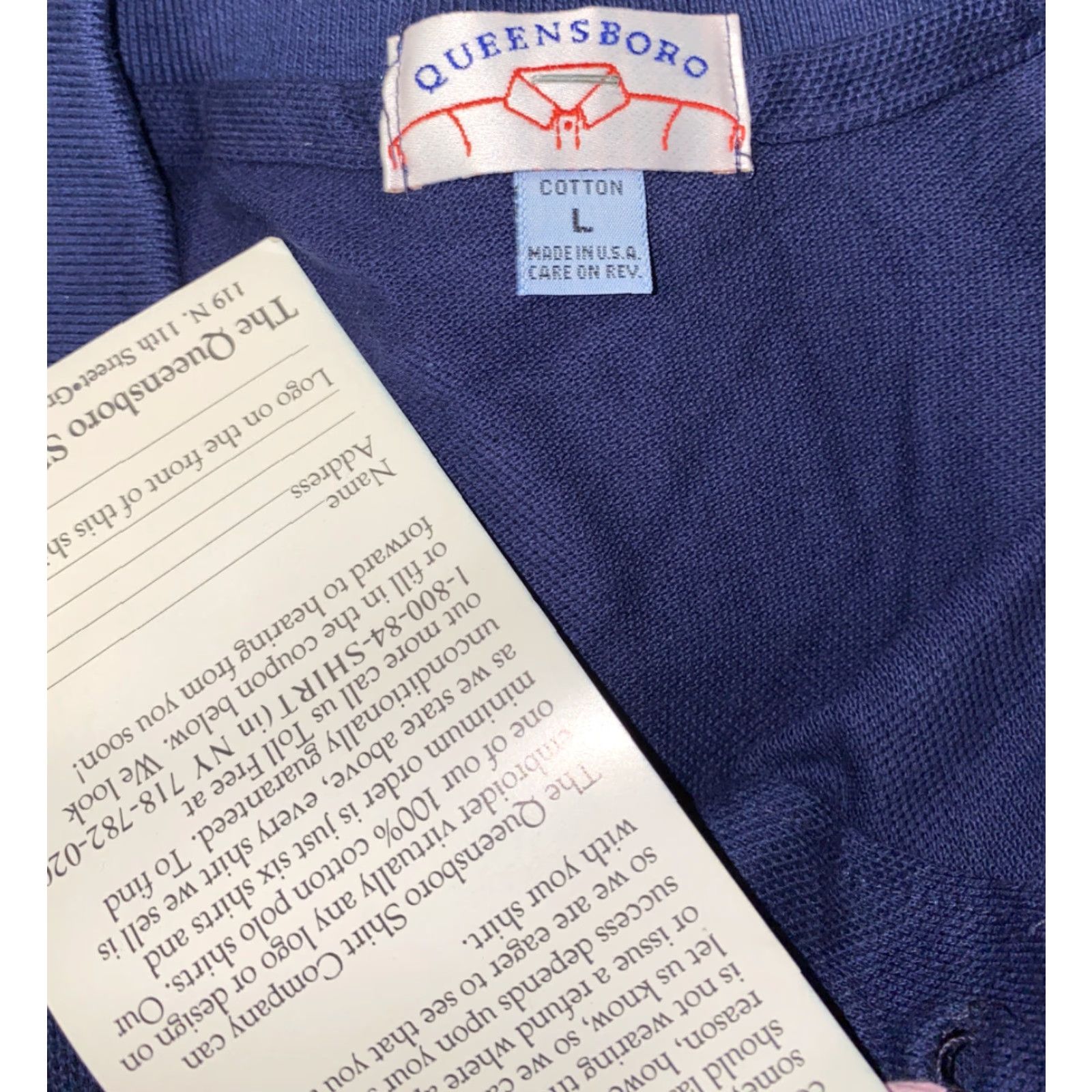 Vintage VINTAGE Queens Boro Golf Polo Shirt L Navy Blue USA Made Mens Size L NWT Size US L / EU 52-54 / 3 - 5 Thumbnail