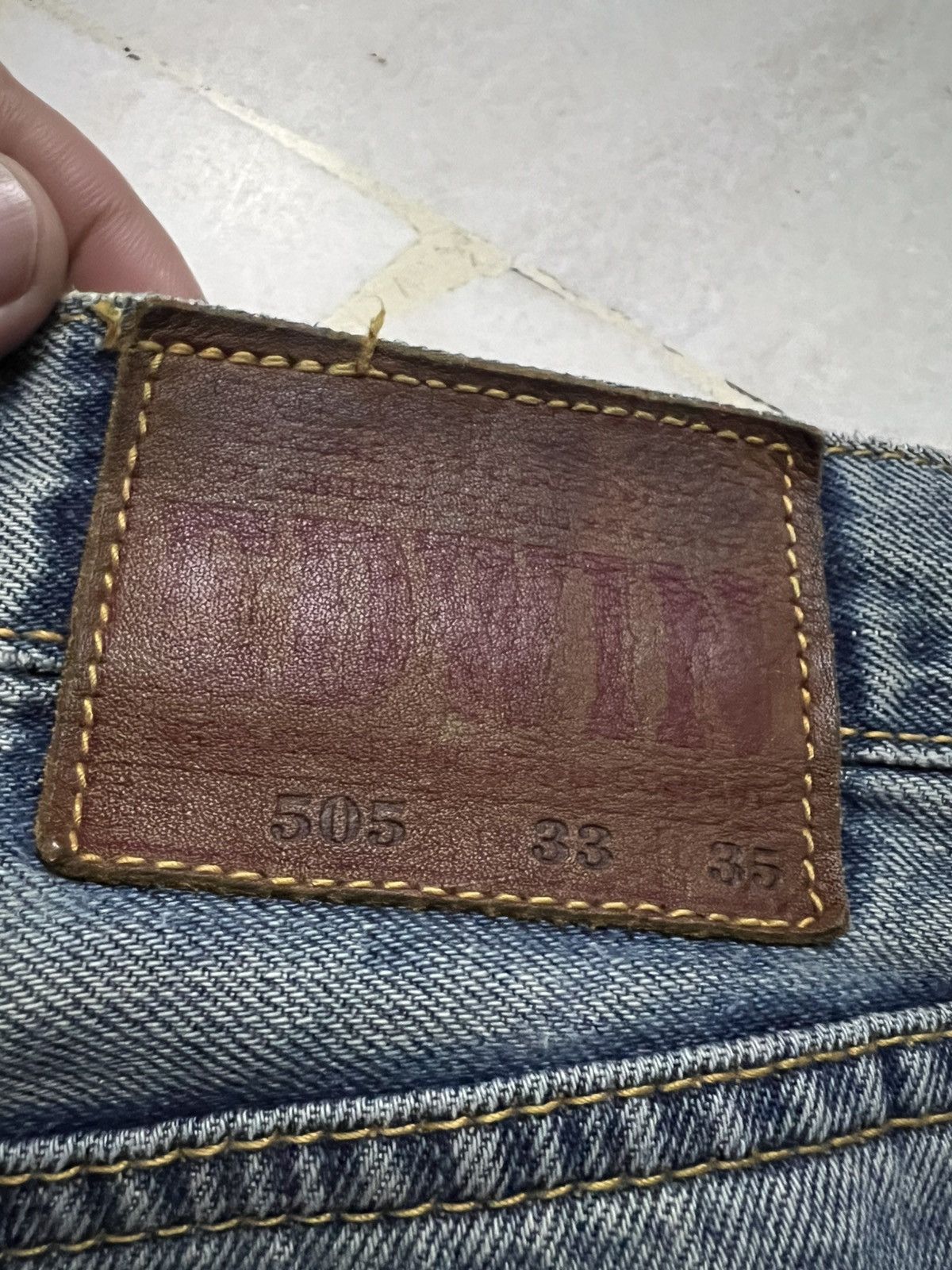 Edwin 💥Baggy💥Vintage Edwin 505 Distressed Selvedge Faded Jean Size US 32 / EU 48 - 23 Thumbnail