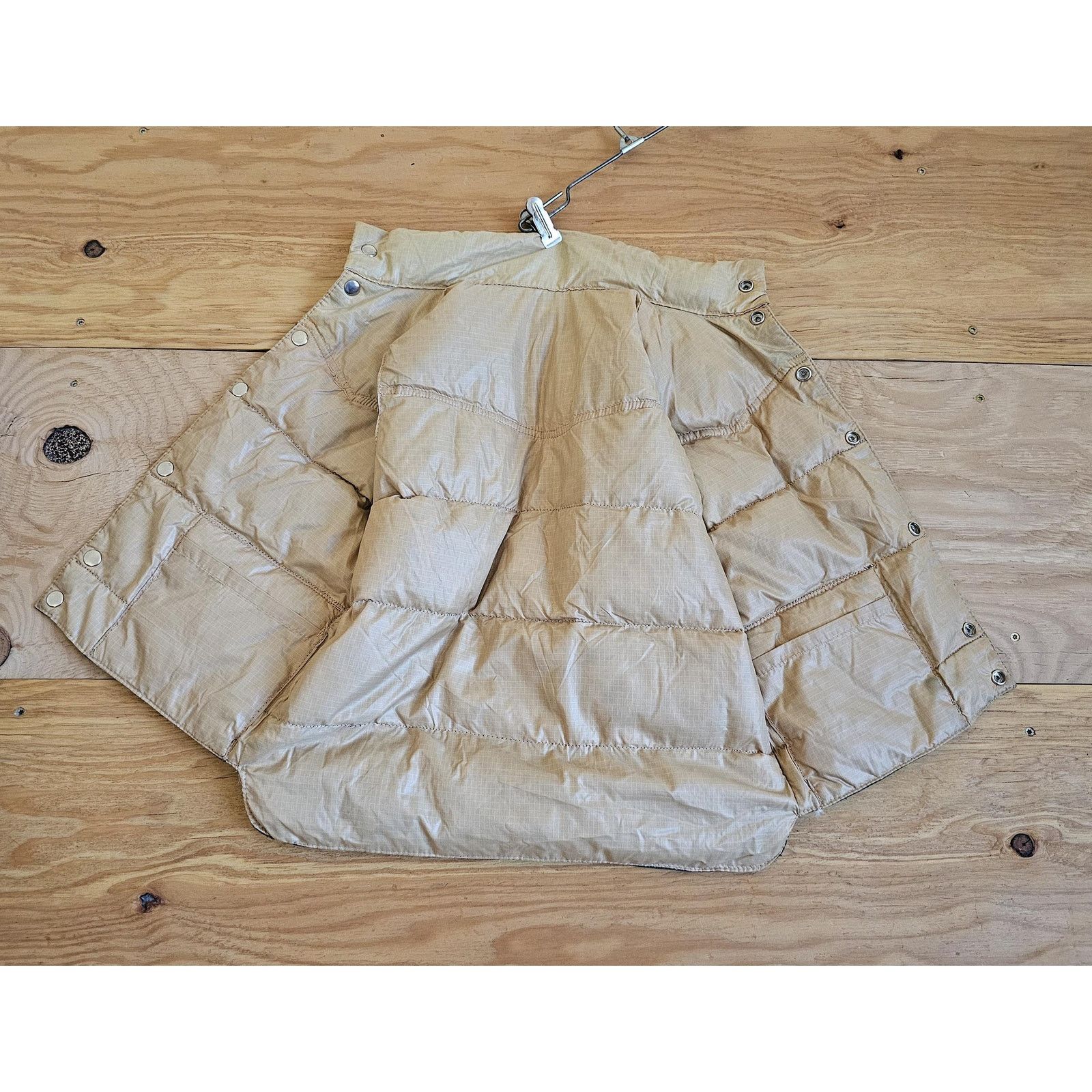 Other Halco Down Quilted Puffer Vest Beige Brown Youth Sz 14 1970s Size XL / US 12-14 / IT 48-50 - 3 Thumbnail