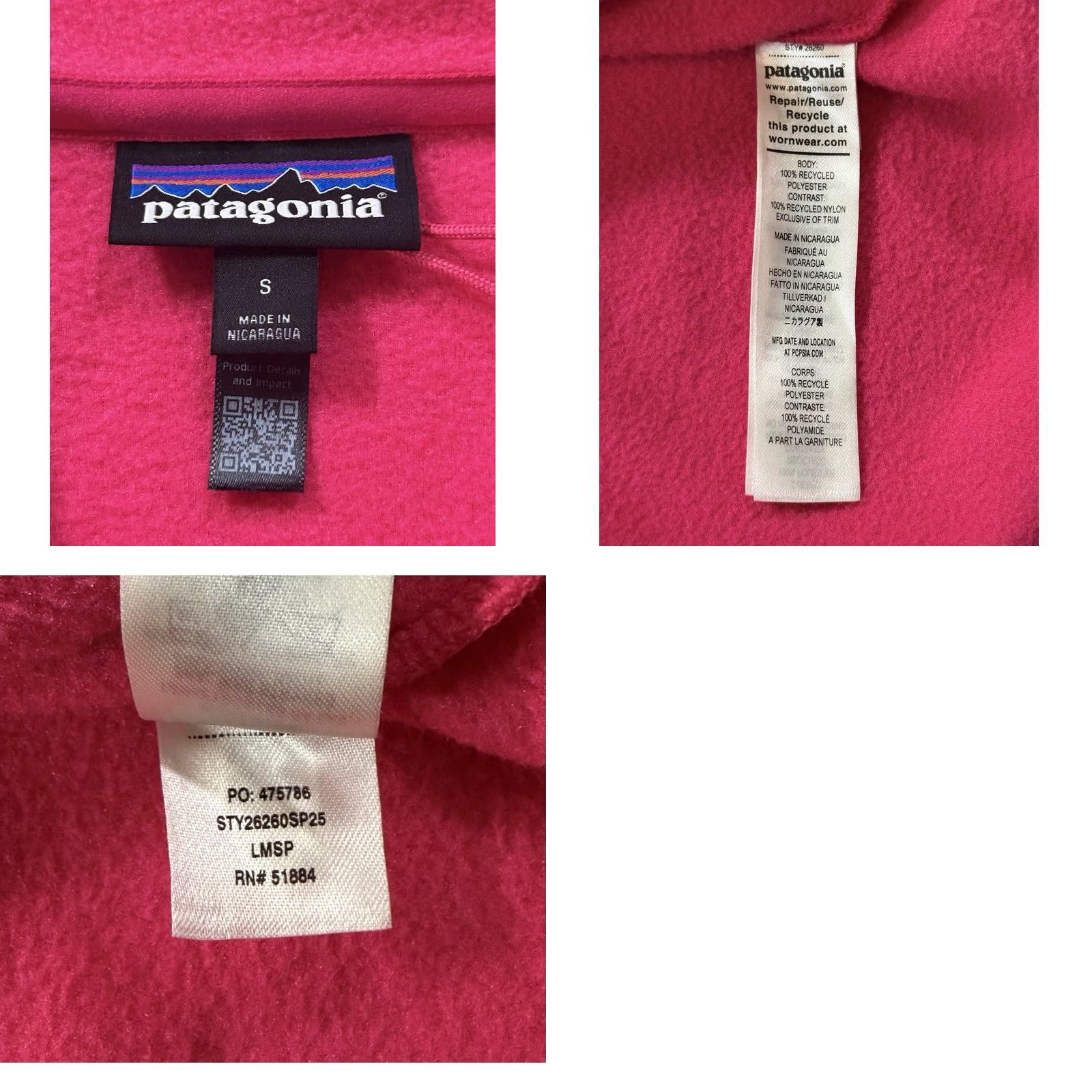 Patagonia Patagonia Women's Microdini 1/2-Zip Fleece Pullover Small Pink STY26260 Jacket Shirt Jumper Cozy Weathergear Zippered Pockets Women's Regular Size S Size S / US 4 / IT 40 - 8 Thumbnail