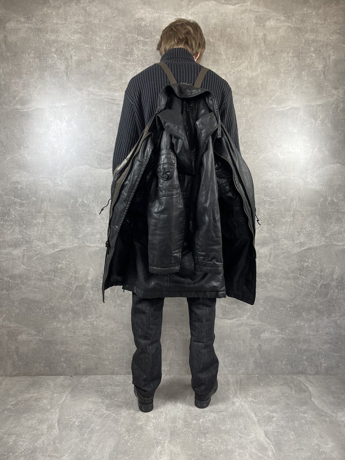 Messagerie Messagerie Black Opium Avant Garde Rubberized Waterprof Coat Size US M / EU 48-50 / 2 - 7 Thumbnail