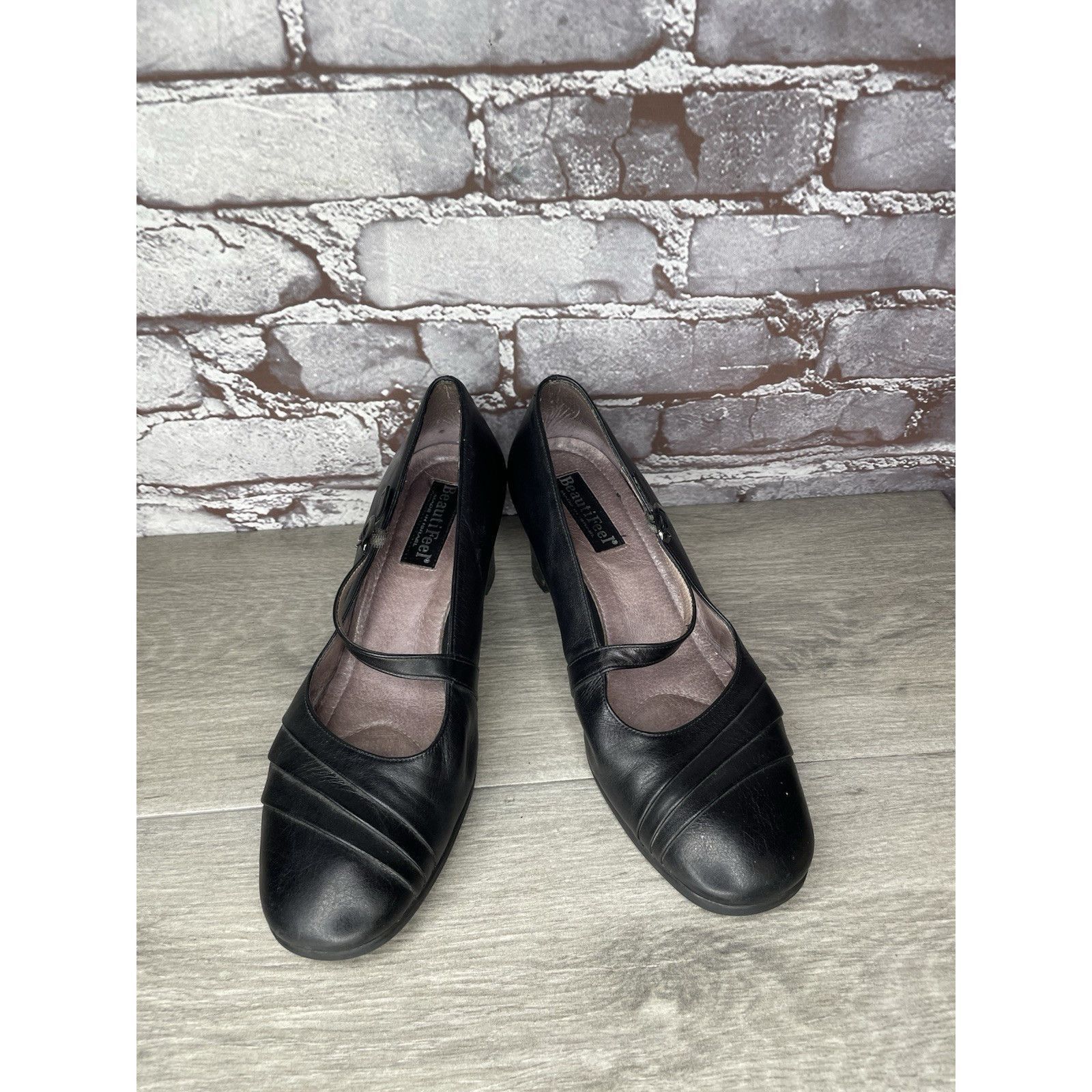 Beautiful Ful BeautiFeel Classic Black Mary Jane Heels Ankle Strap Latex S Size US 8 / IT 38 - 12 Thumbnail
