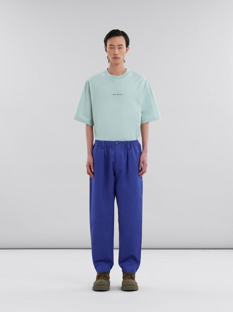 Marni o1w1db11125 Organic Gabardine Trousers in Blue Size US 32 / EU 48 - 2 Thumbnail