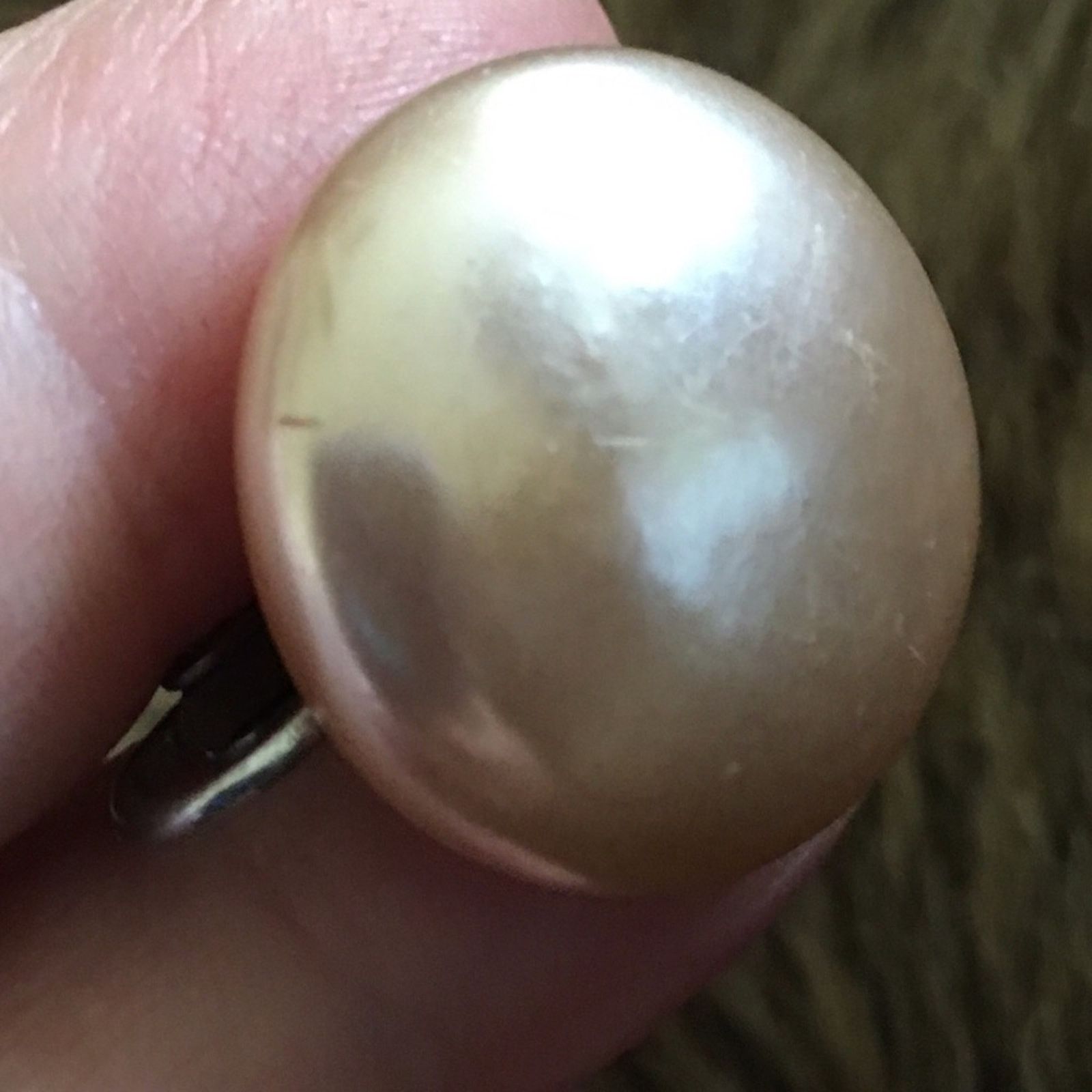 Vintage Vintage 70s light blush button pearl clip earrings Size ONE SIZE - 2 Thumbnail