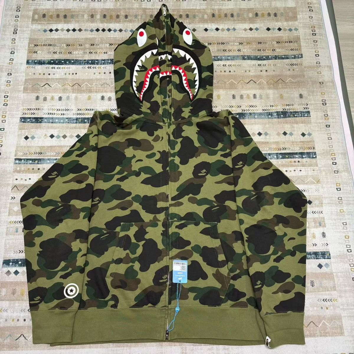 Bape BAPE CAMO DOUBLE HEAD SHARK FULL ZIP HOODIE Size US XL / EU 56 / 4 - 1 Thumbnail