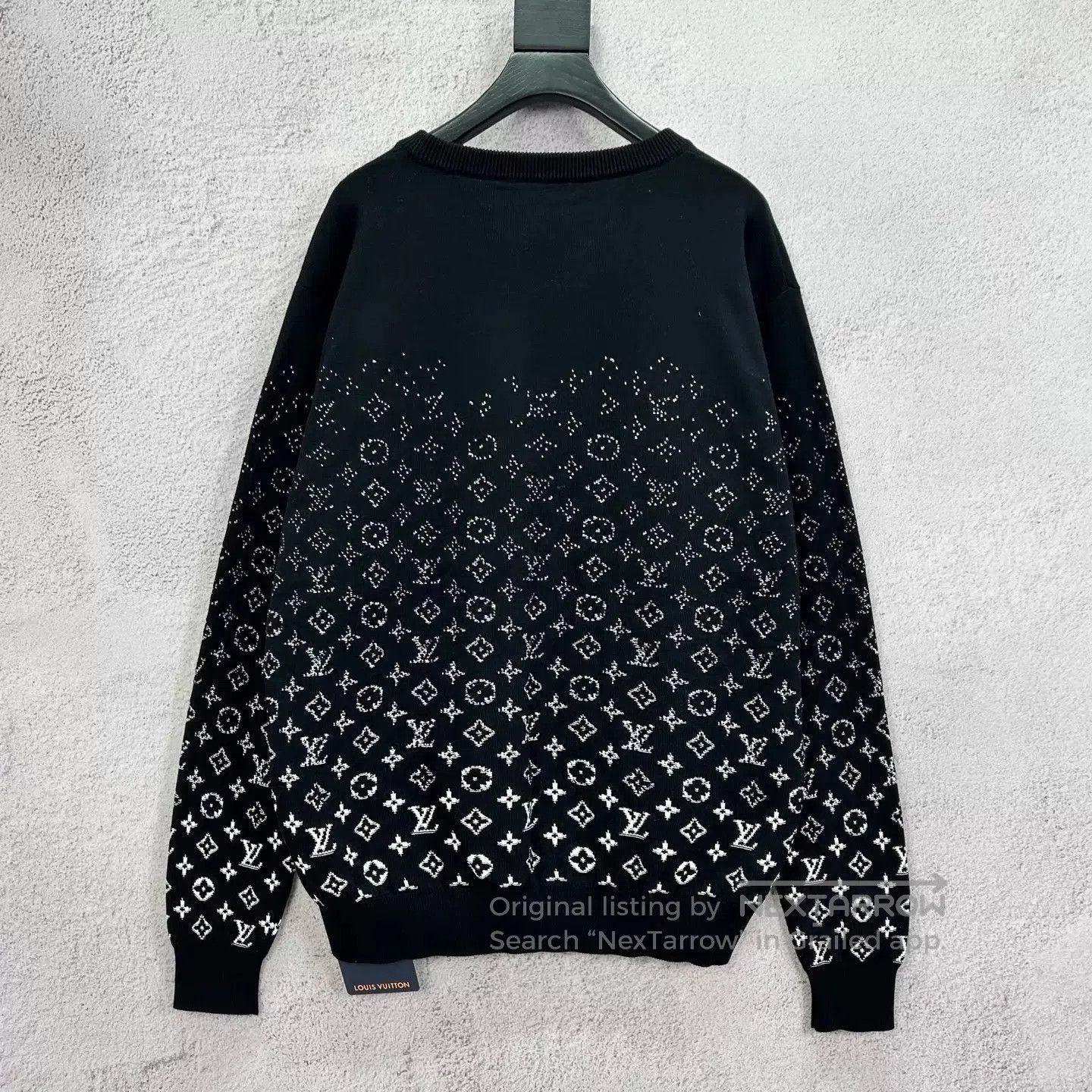 Louis Vuitton Black Patterned Long Sleeve Sweater Size L. Size US L / EU 52-54 / 3 - 2 Thumbnail