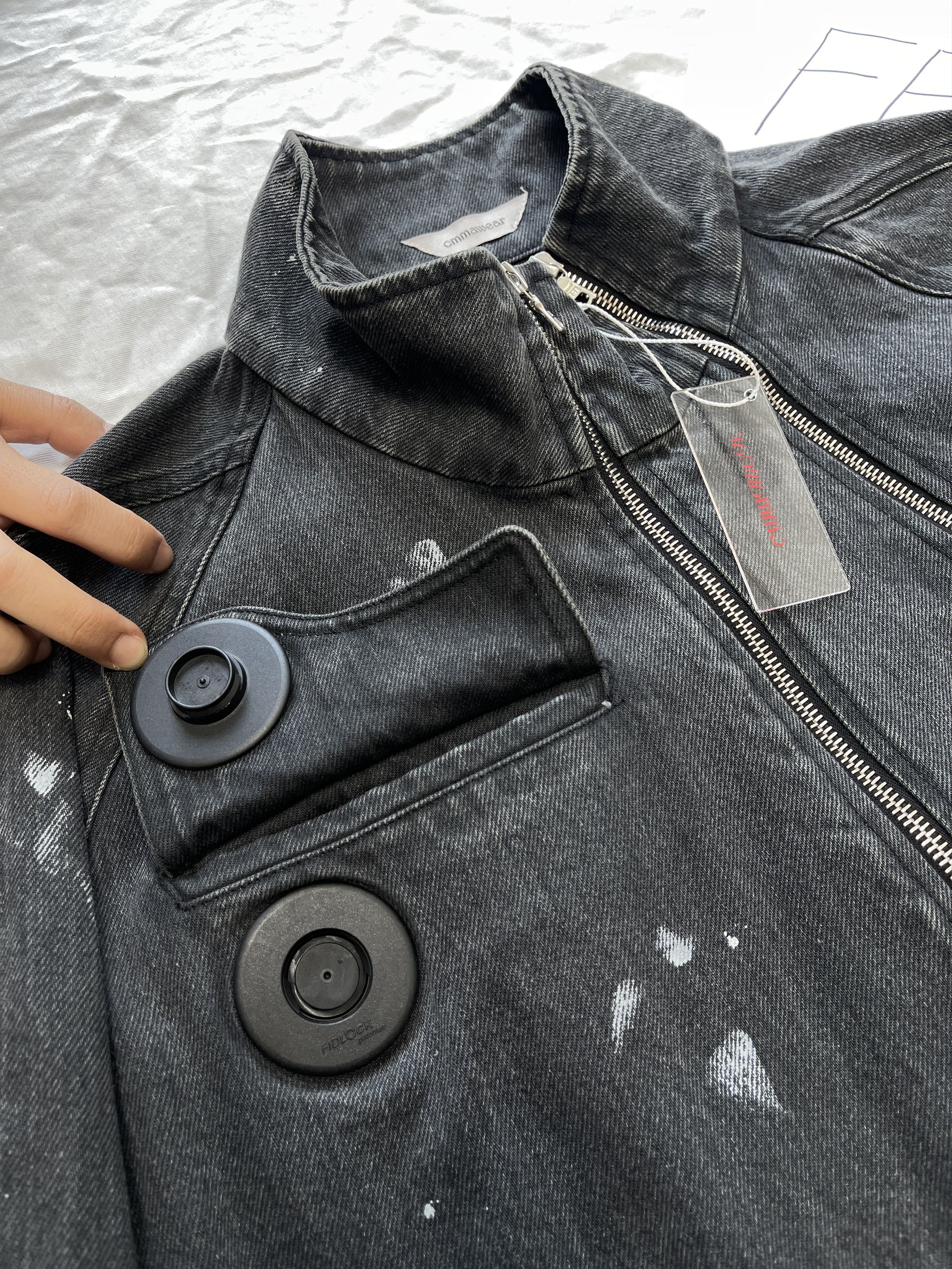 CMMAWEAR CMMAWEAR ARTICULATED SLEEVE JACKET GREY DENIM PAINT Size US M / EU 48-50 / 2 - 5 Thumbnail