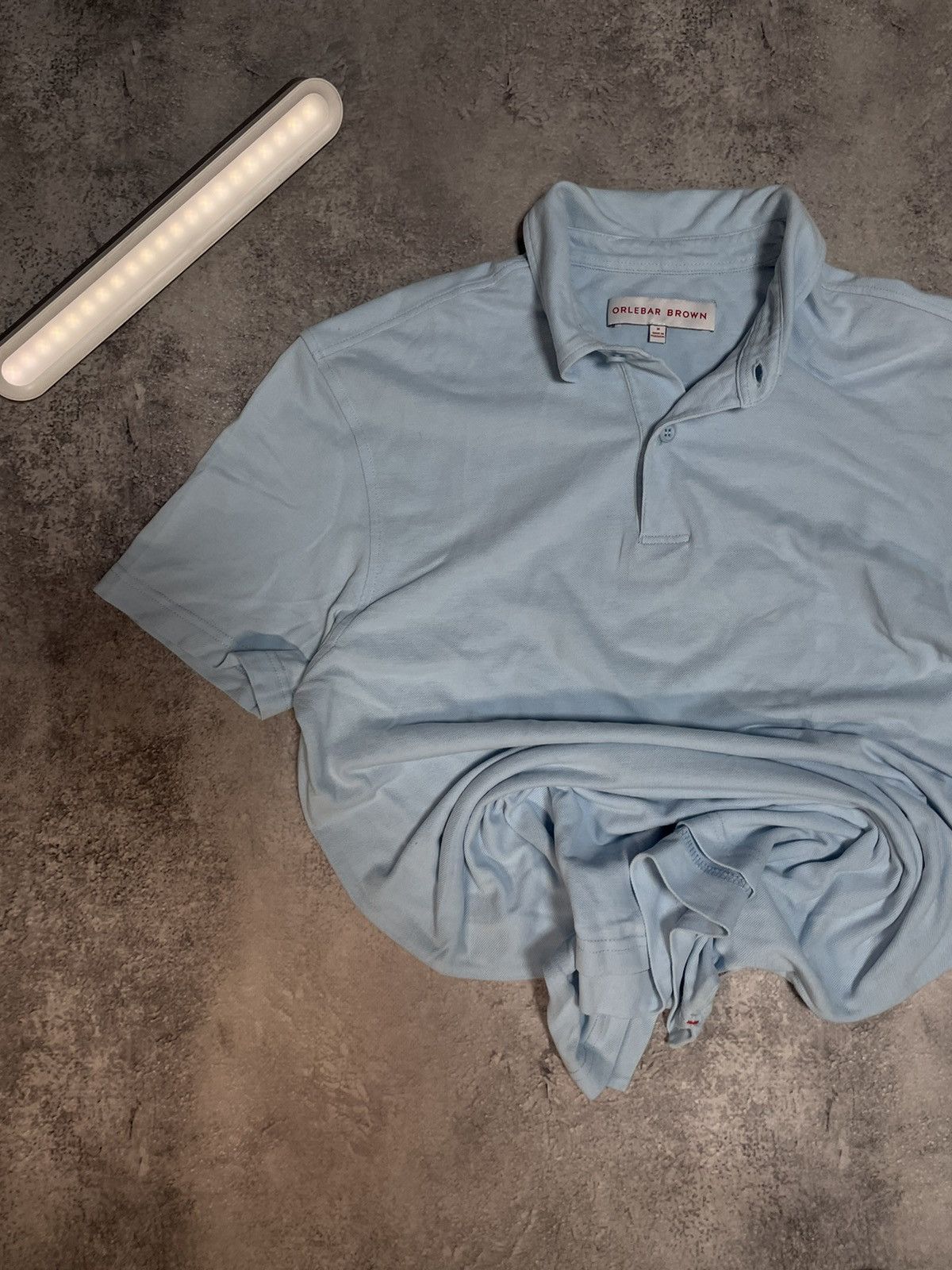 Orlebar Brown Orlebar Brown Tailored Fit Sky Cotton Pique Polo M Size US M / EU 48-50 / 2 - 3 Thumbnail