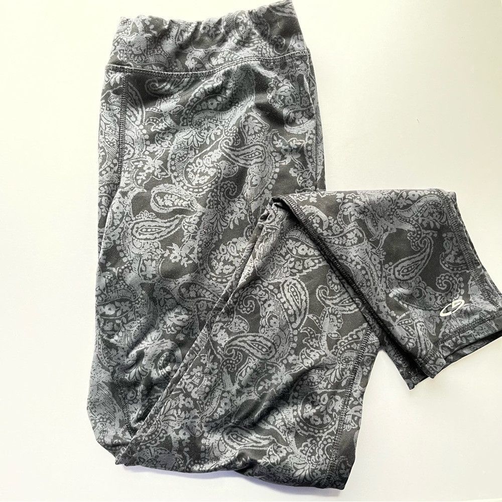 Athleta Athletic Workout Running Tight Leggings Paisley Grey Large Size 30" / US 8 / IT 44 - 2 Thumbnail