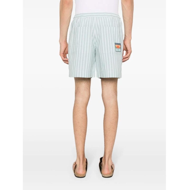 Maison Kitsune Maison Kitsune Mens Blue Striped Shorts Size L MSRP $419 Size US 32 / EU 48 - 4 Thumbnail