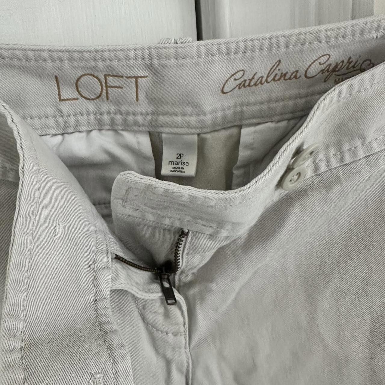 Designer LOFT Women's Grey and Cream Jeans Size 26" / US 2 / IT 38 - 3 Thumbnail