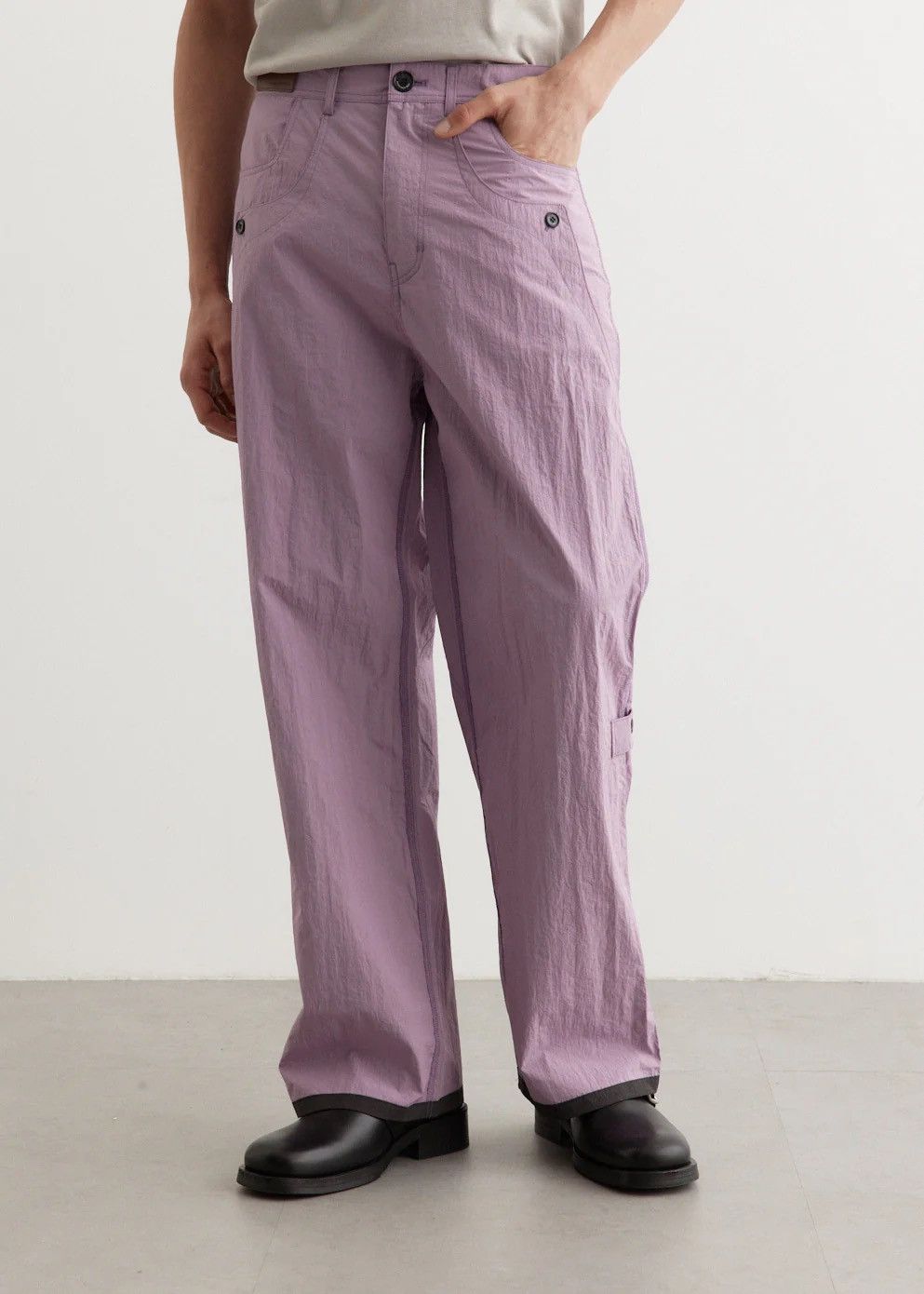 Andersson Bell Pink Crack Nylon Tech Pants Size US 34 / EU 50 - 1 Thumbnail