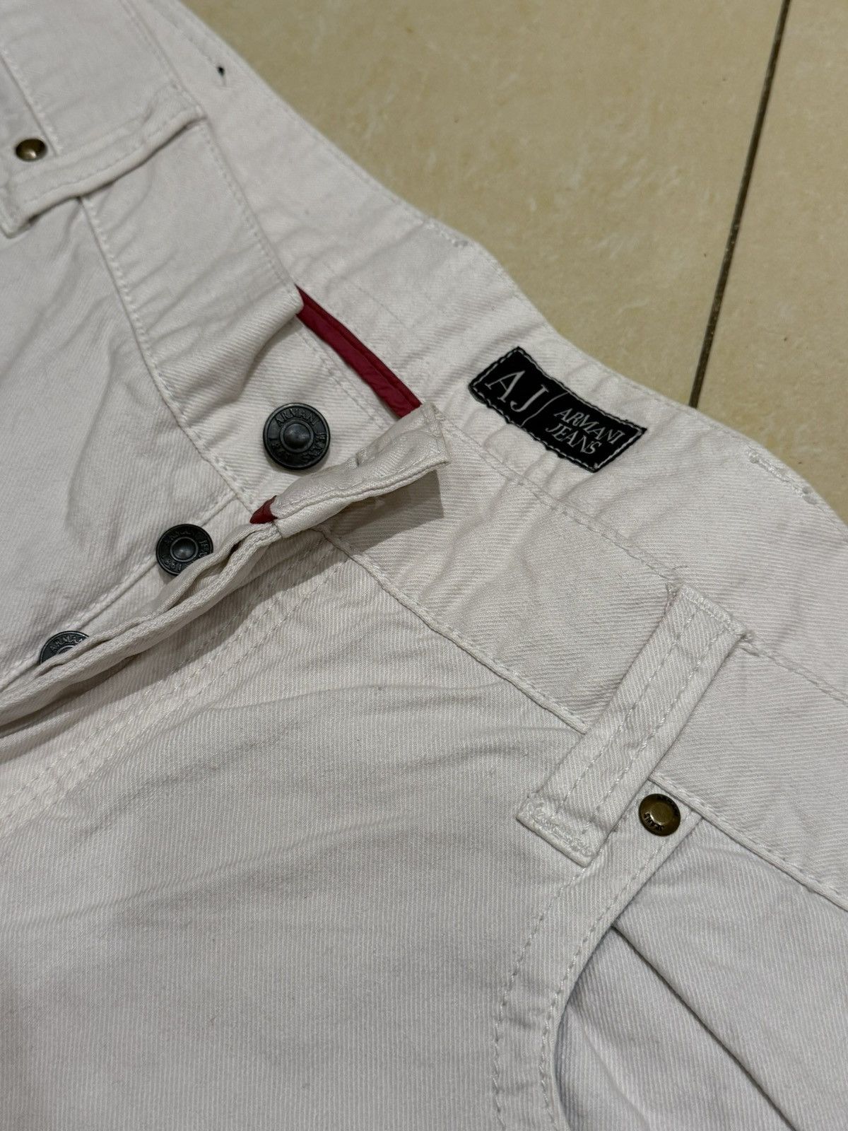 Armani Armani Jeans white cotton jeans Size US 40 / EU 56 - 1 Thumbnail