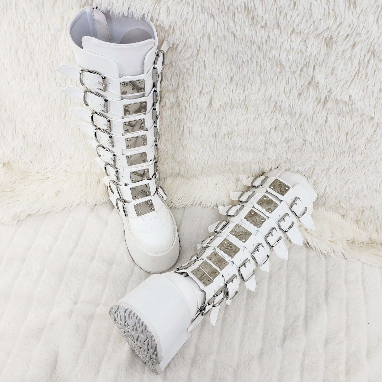 Demonia Cult DEMONIA Damned 318 Multi Strap Goth Punk Rock 3.5" Platform Size US 6 / IT 36 - 8 Thumbnail