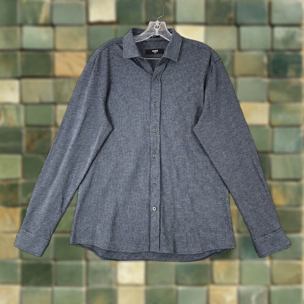Mavi VINTAGE Mavi Flannel Button-Up Shirt Adult Large Blue Slim Long Sleeve Mens Size US L / EU 52-54 / 3 - 1 Thumbnail