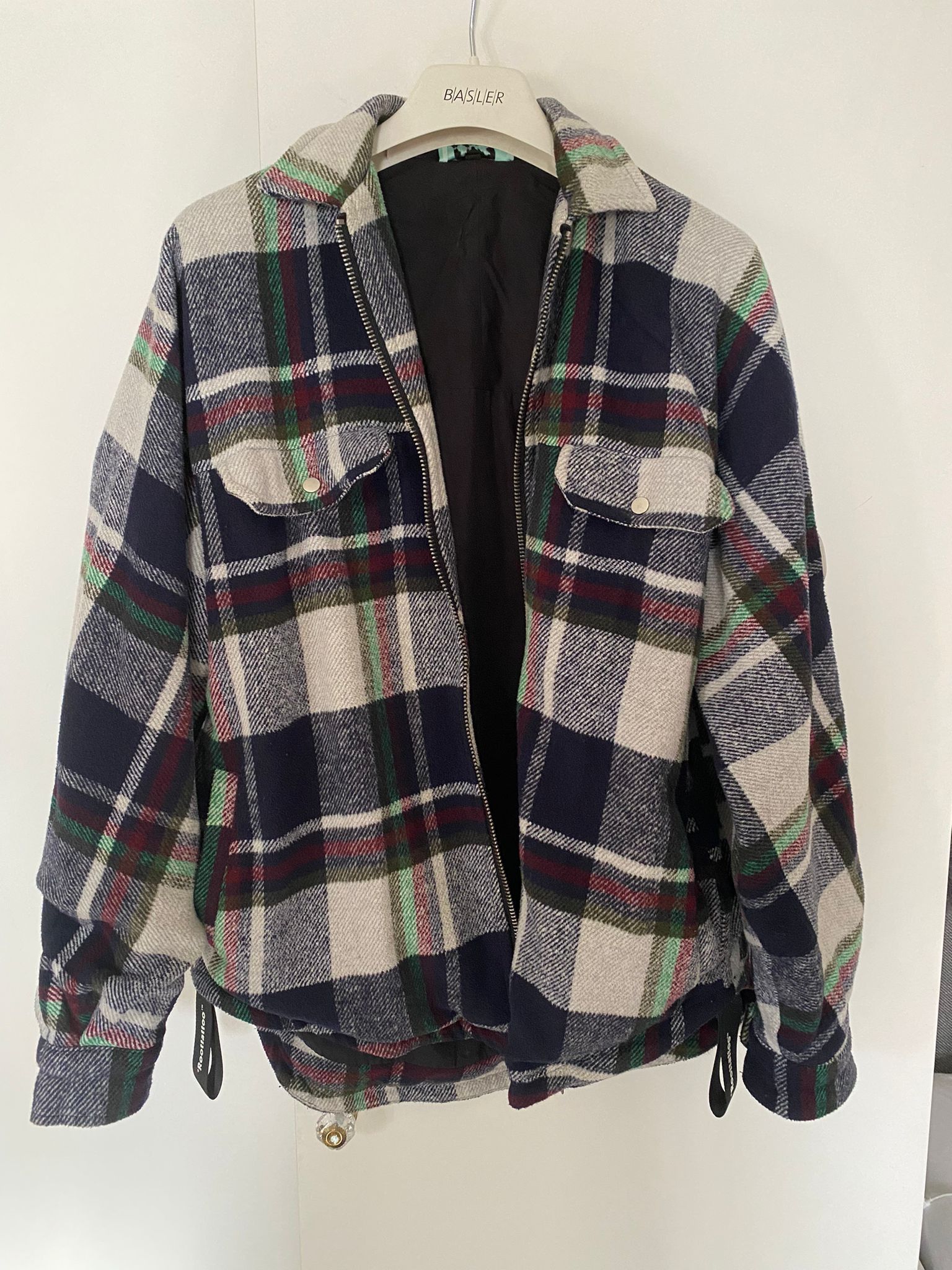 image of Roottattoo Oversized Flannel Jacket, Men's (Size XS)