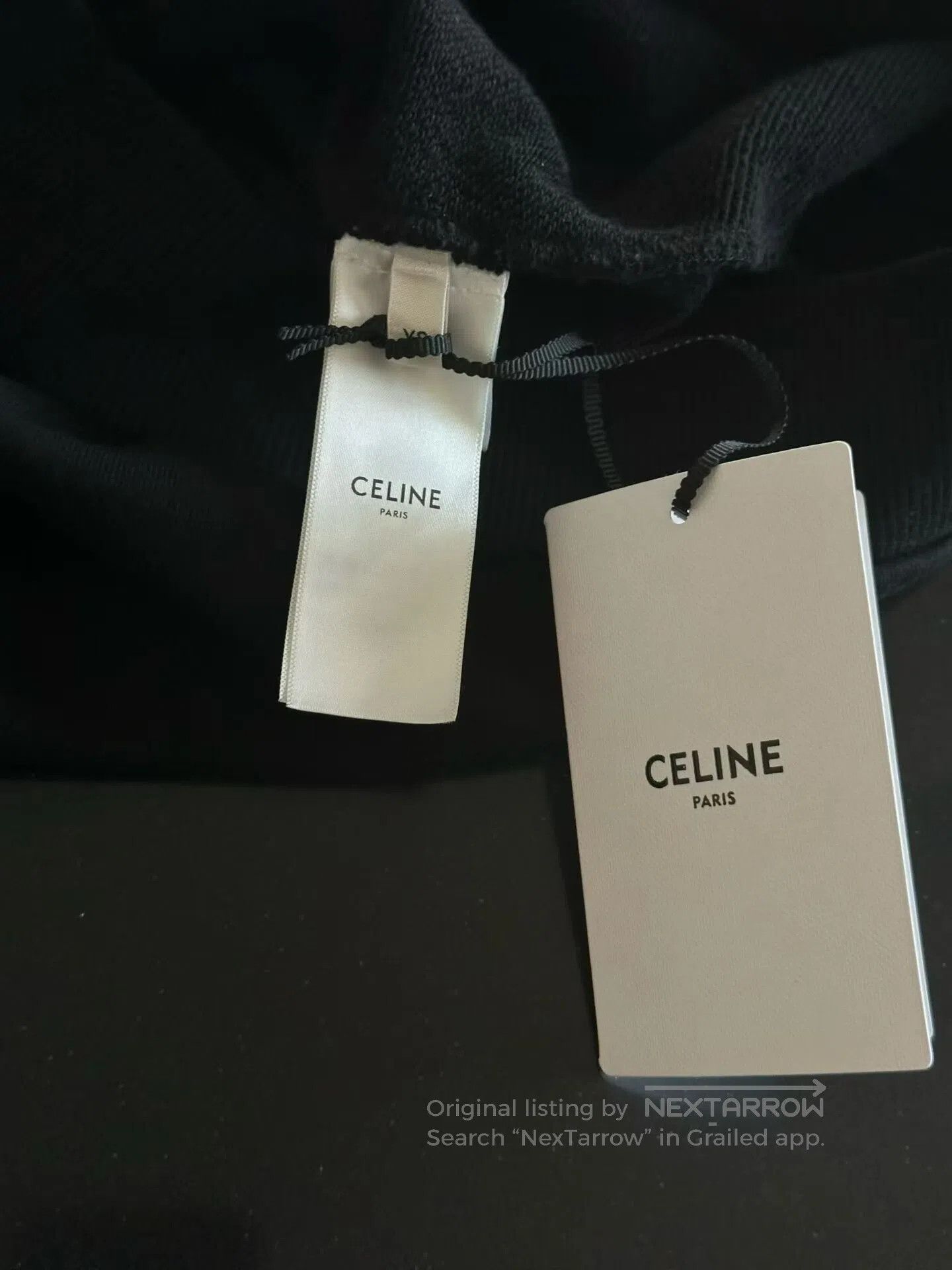 Celine CELINE Black logo hoodie| Size 3XL / US 20-22 - 3 Thumbnail