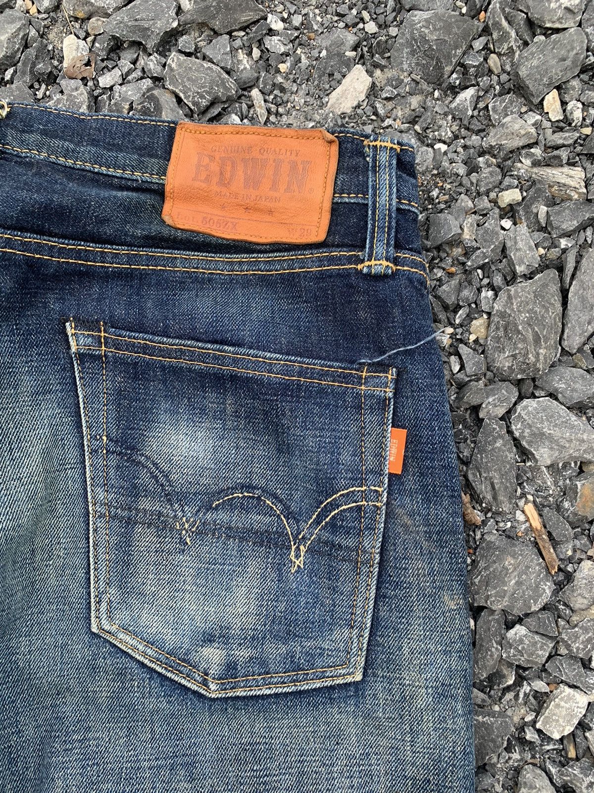 Edwin VINTAGE EDWIN 505ZX SELVEDGE RUSTY JAPANESE DISTRESSED DENIM Size US 32 / EU 48 - 12 Thumbnail