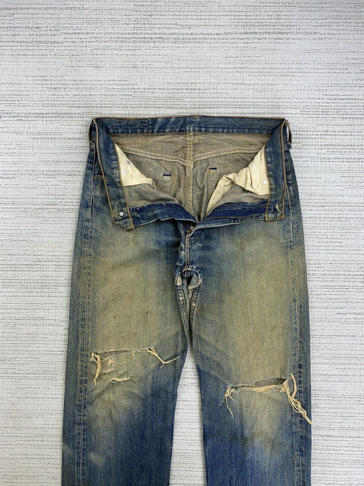 Levi's 🔥Vintage 90s Levi’s 503 Distressed Denim Mud Wash Jeans Size US 31 - 9 Thumbnail