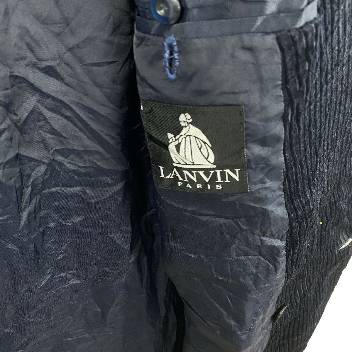 Lanvin Vintage LANVIN PARIS Corduroy Double Breasted Blazer Jacket Size XL / US 12-14 / IT 48-50 - 7 Thumbnail