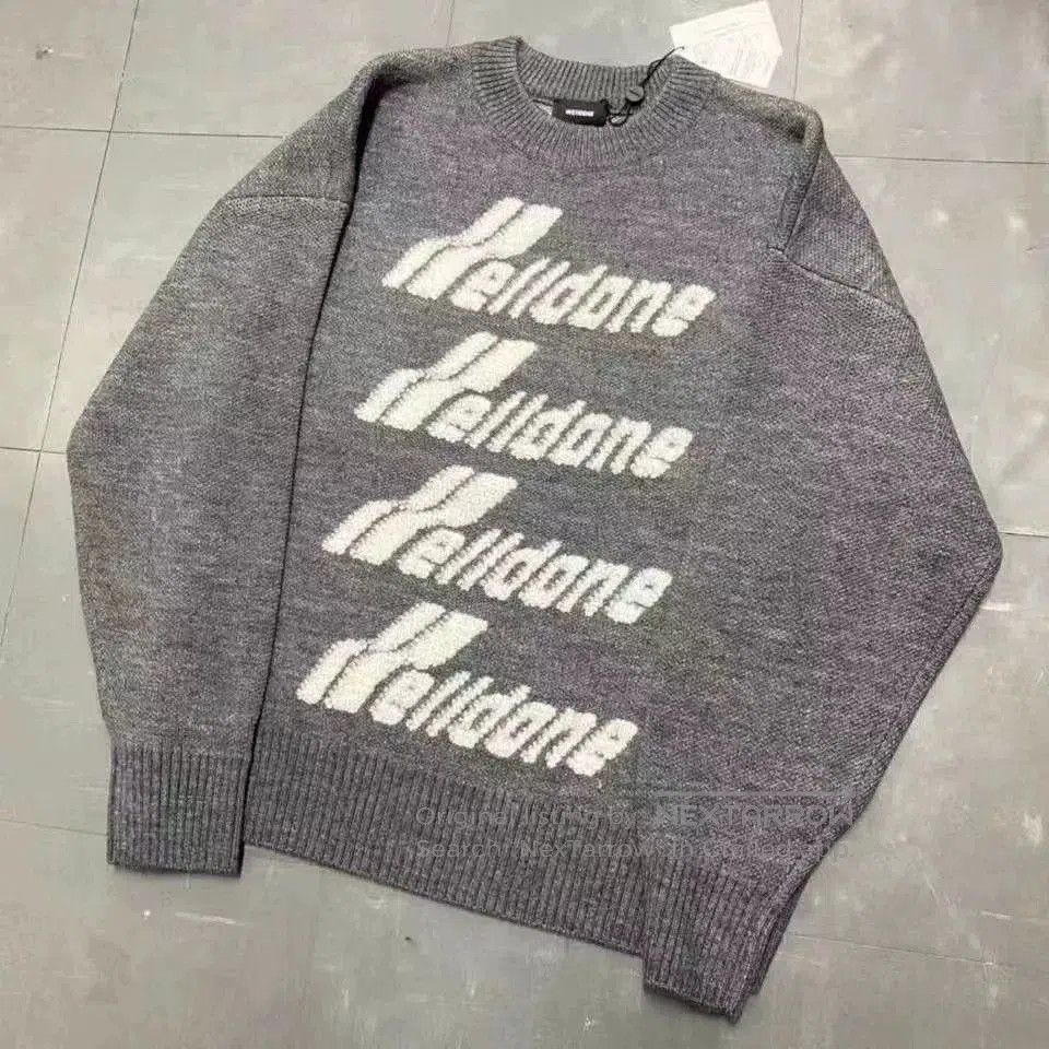 WE11DONE Welldone Graphic Knit Sweater. Size US M / EU 48-50 / 2 - 5 Thumbnail