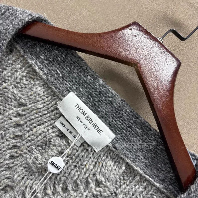Thom Browne Thom Browne Gray Patchwork Open Cardigan Size US S / EU 44-46 / 1 - 3 Thumbnail