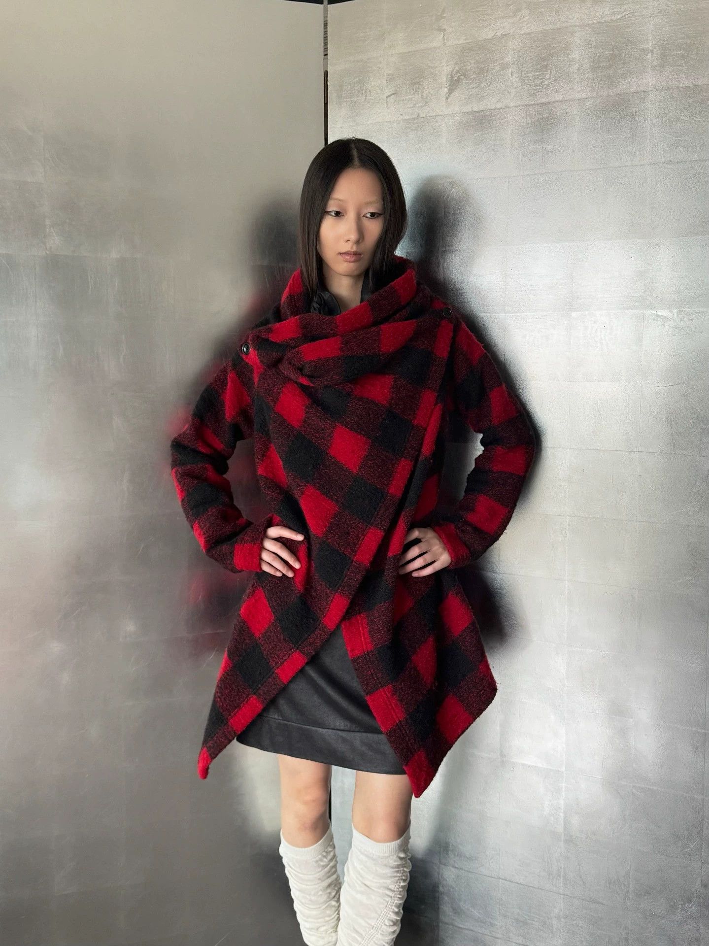 Vivienne Westwood VW Wool Check Convertible Collar Jacket Size 40 Size S / US 4 / IT 40 - 4 Thumbnail
