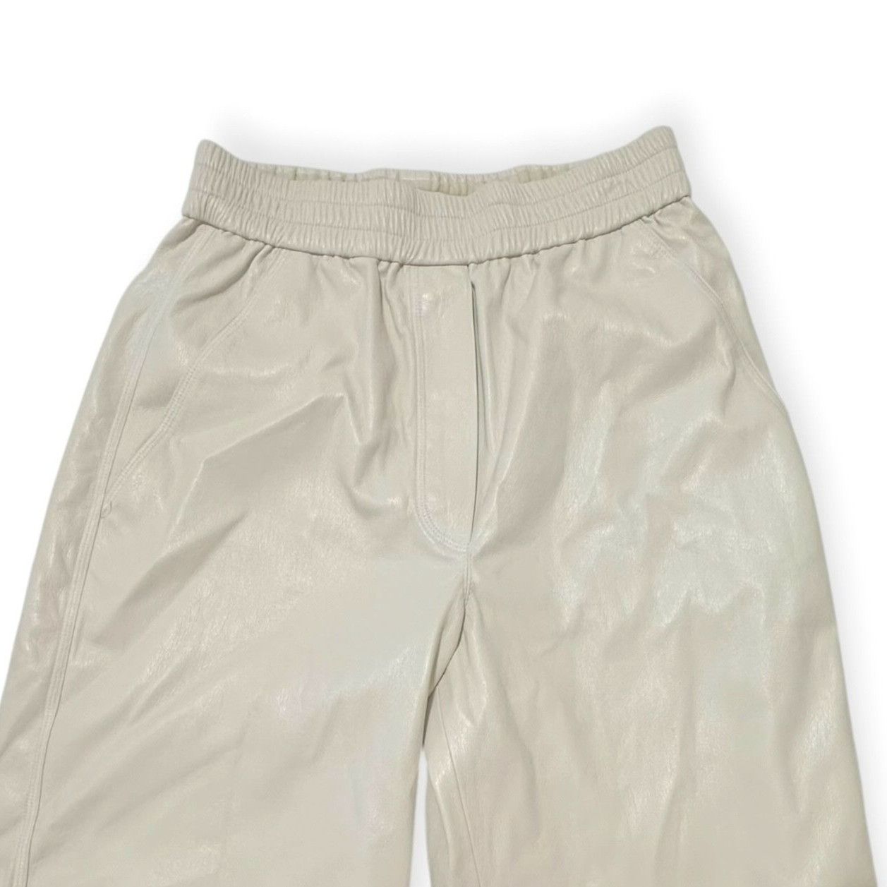 Nanushka Nanushka Yolie Vegan Leather Long Shorts – Off White Size S Size 24" / US 00 / IT 34 - 6 Thumbnail