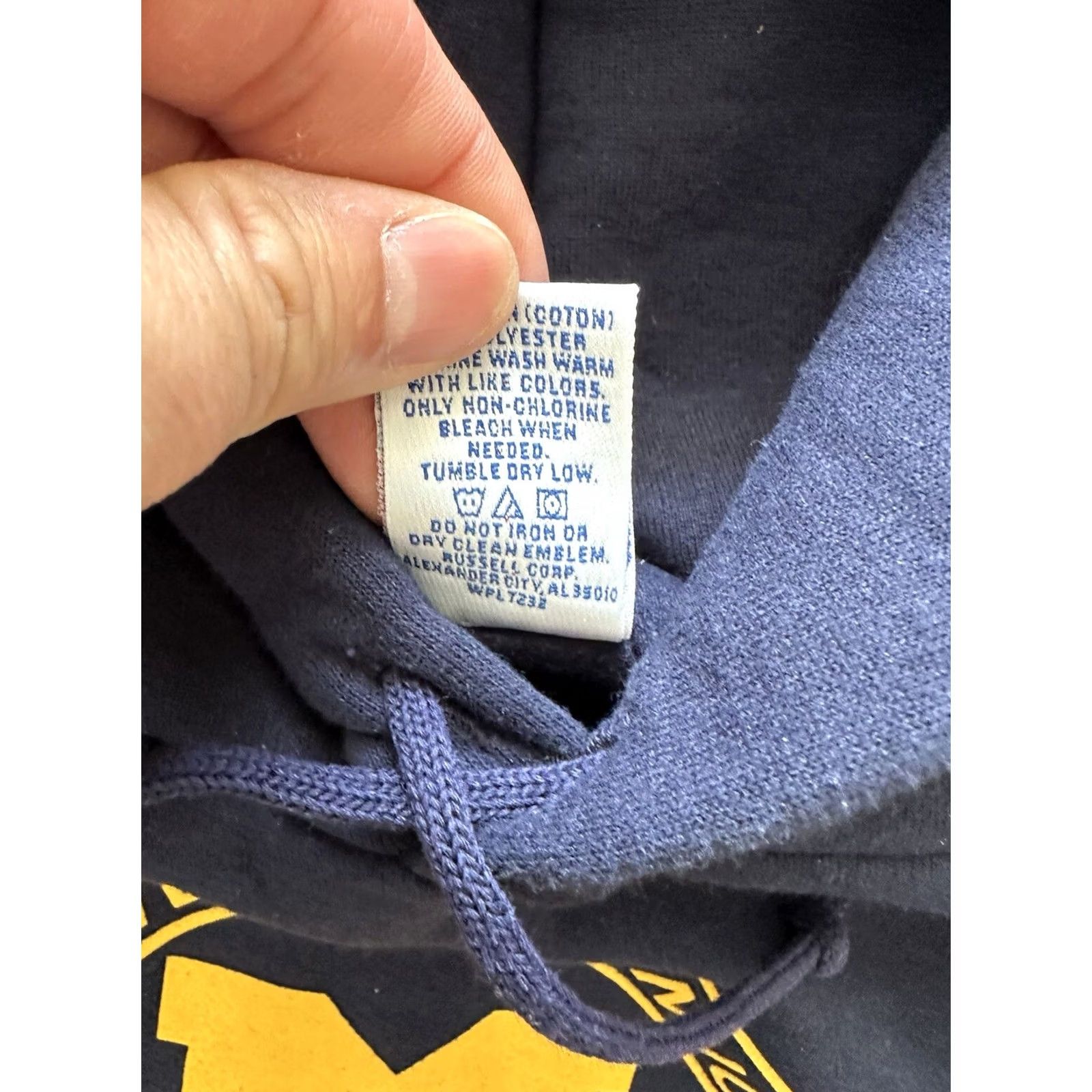 Russell Athletic VINTAGE 90s Russell Athletic Pullover Hoodie Sweatshirt Mens S Blue Graphic Print Hooded Choir? No, keep simple. Size US S / EU 44-46 / 1 - 6 Thumbnail