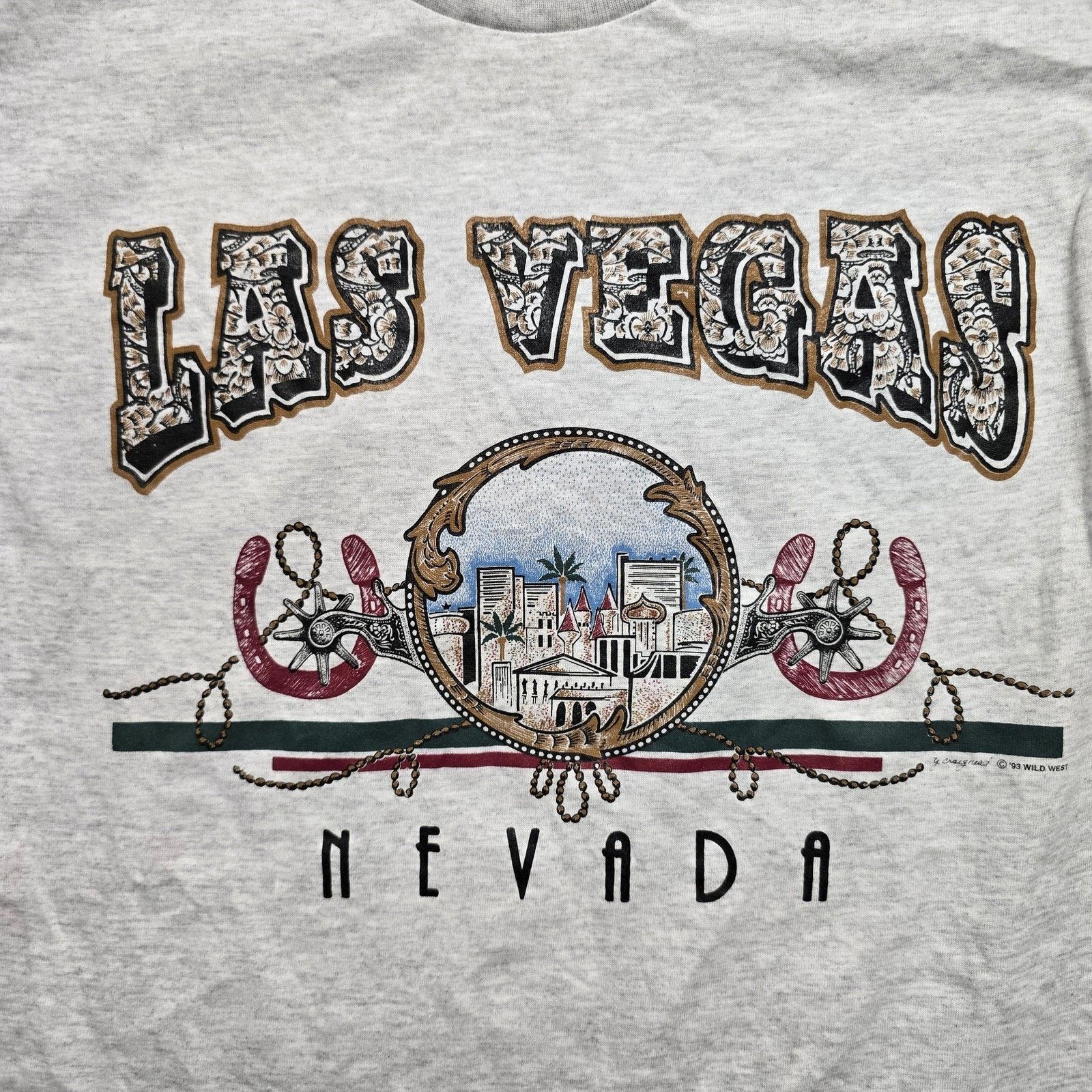 Vintage Vintage Las Vegas Jackson Hole Medium Gray Ringer Tee 90s Size US M / EU 48-50 / 2 - 2 Thumbnail