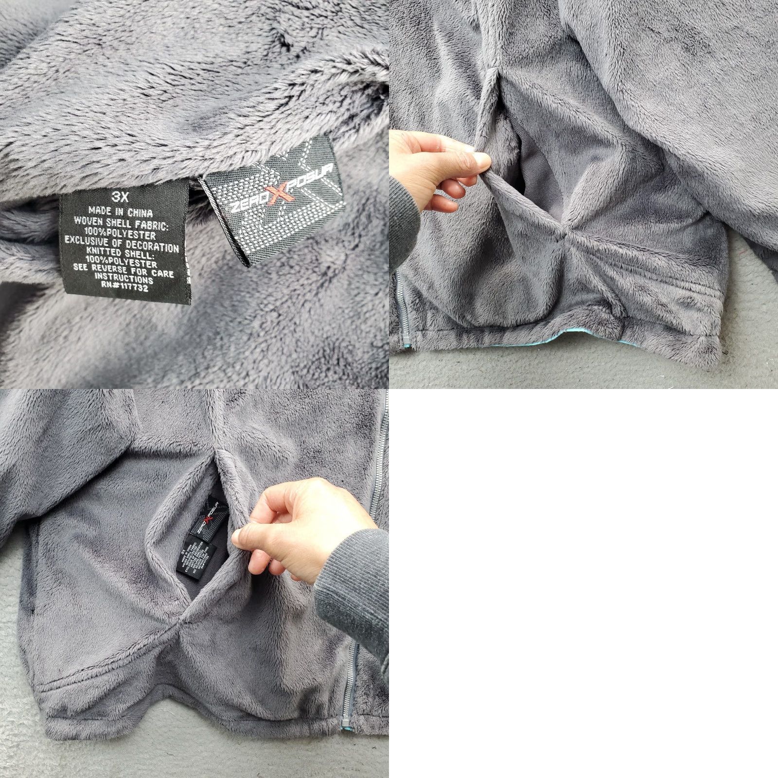 ZeroXposur ZeroXposur Jacket Womens 3X Multicolor Colorblock Reversible Fleece Pockets Full Zip Jacket Womens 3X Multicolor Size XXL / US 16-18 / IT 52-54 - 8 Thumbnail