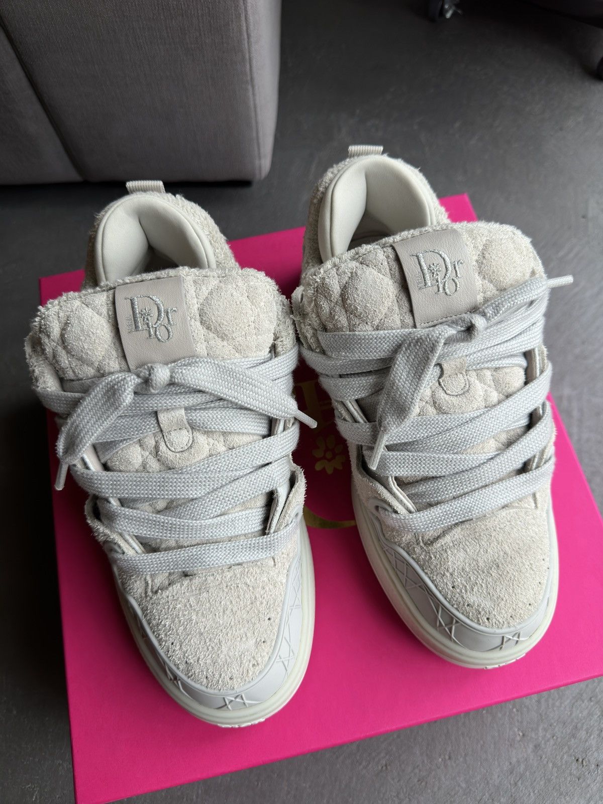 image of Dior x Erl Limited Edition Shoes in Beige, Men's (Size 7)