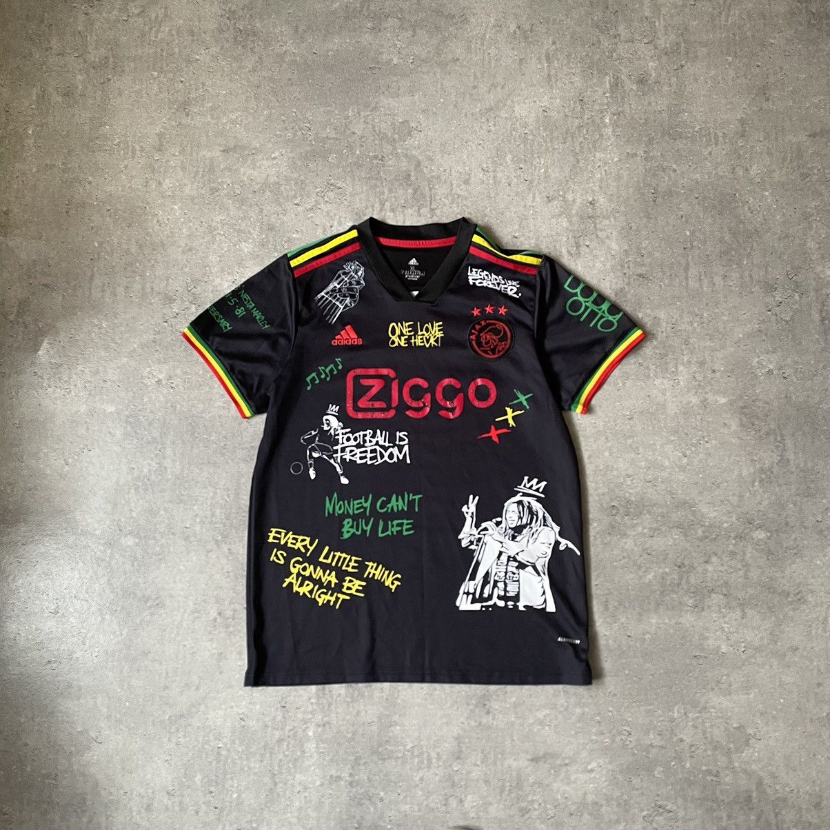Adidas Ajax Amsterdam Special Edition Custom Bob Marley Jersey Size US XL / EU 56 / 4 - 1 Thumbnail
