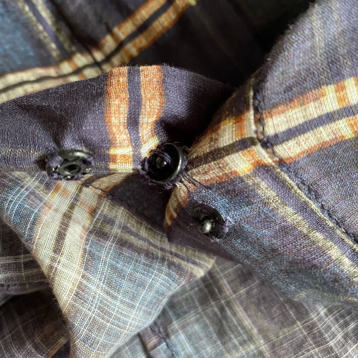 Isabel Marant Etoile ISABEL MARANT ETOILE Navy Plaid Open-Front Shirt Size XXS / US 00 / IT 34 - 20 Thumbnail