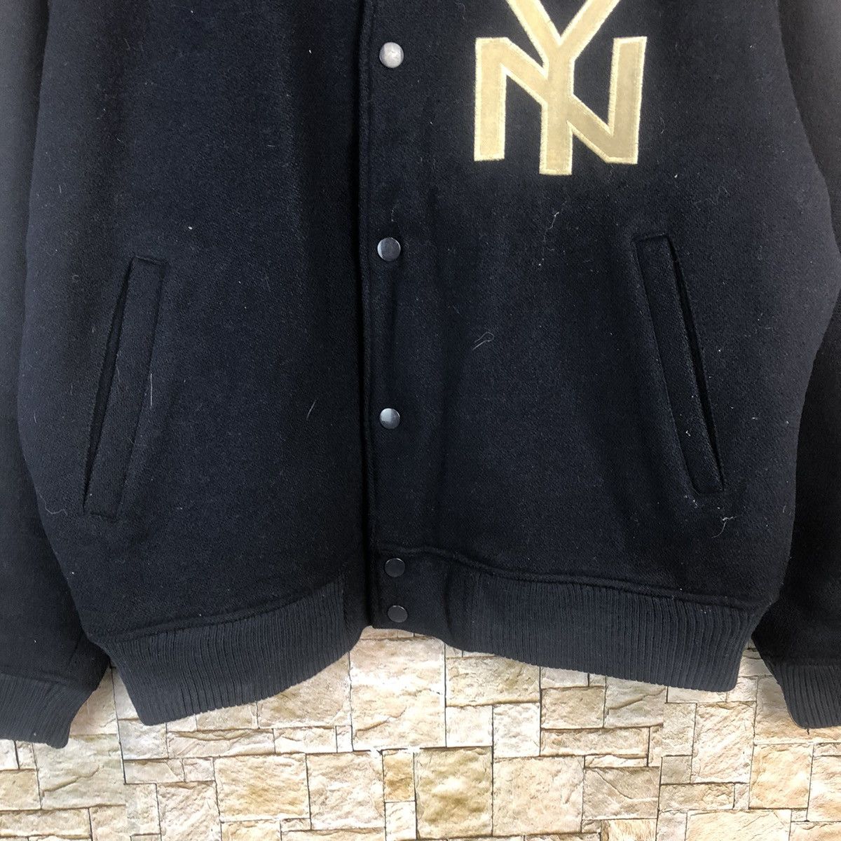 New York Yankees Comol Lake New York Black Bomber Jacket #A13 Size US L / EU 52-54 / 3 - 8 Thumbnail