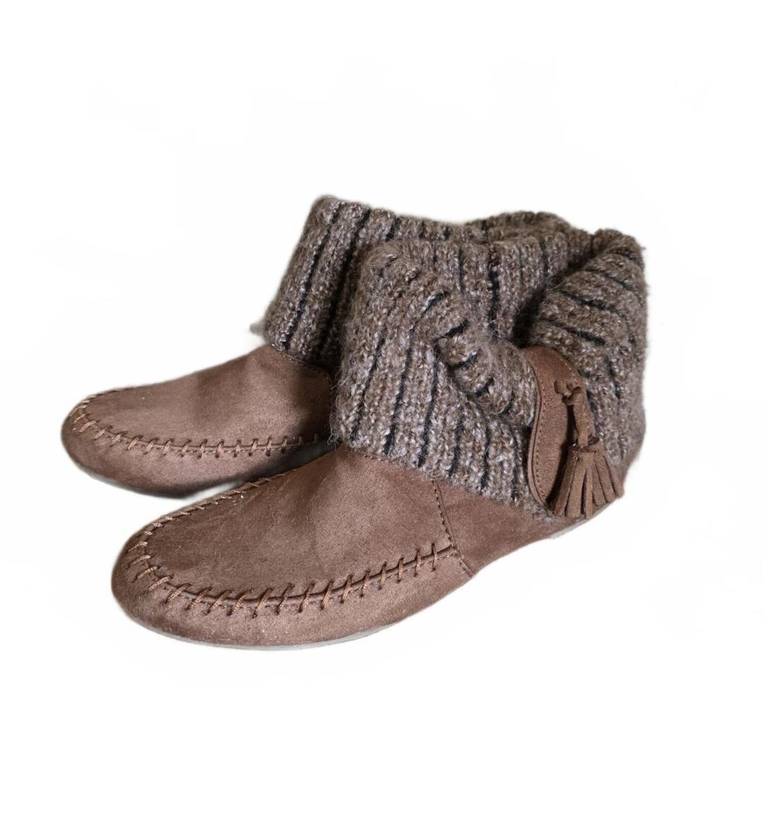 Airwalk Airwalk Brown Suede Knit Ankle Boots Size 8 US Womens Tassle Size US 8 / IT 38 - 9 Thumbnail