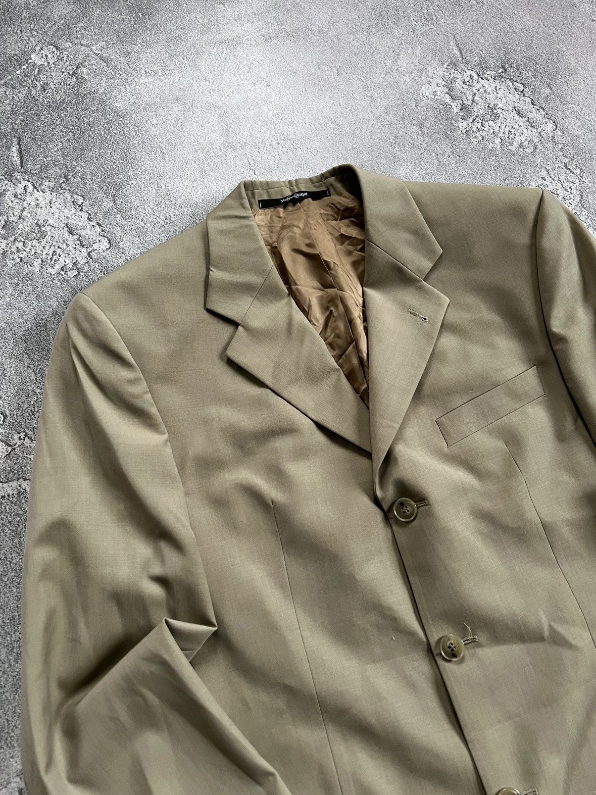 Yves Saint Laurent Yves Saint Laurent Pour Homme Blazer 50R Jacket 3 Button Vtg Size 50R - 3 Thumbnail