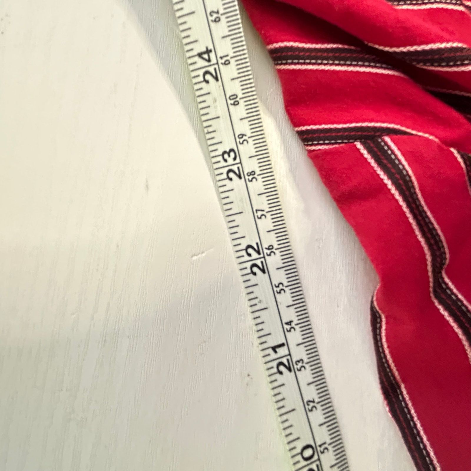 Worthington Worthington Red Black Stripe Button Down Blouse 1X Size XXL / US 16-18 / IT 52-54 - 9 Thumbnail