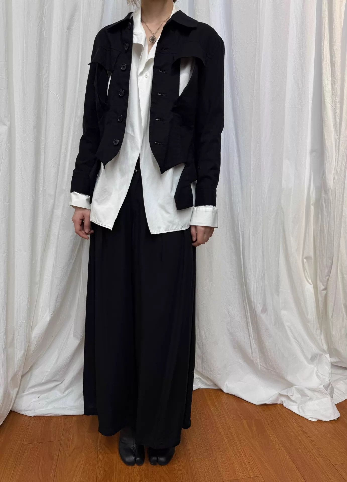 Yohji Yamamoto Yohji Yamamoto Cutout Waist Cotton Suit 3 New With Tags Size L / US 10 / IT 46 - 4 Thumbnail